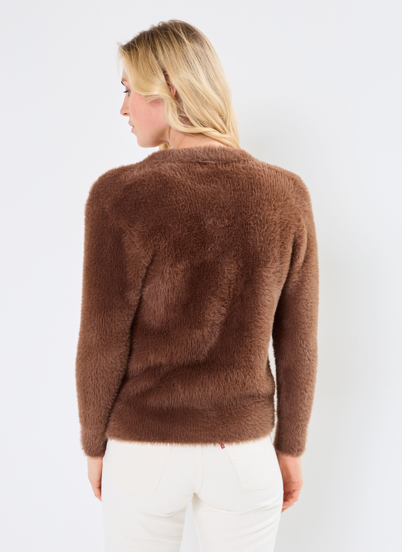 Gilet LADIES KNITTED CARDIGAN T1658CH donna marrone Molly Bracken Gilet LADIES KNITTED CARDIGAN T1658CH donna marrone BROWN