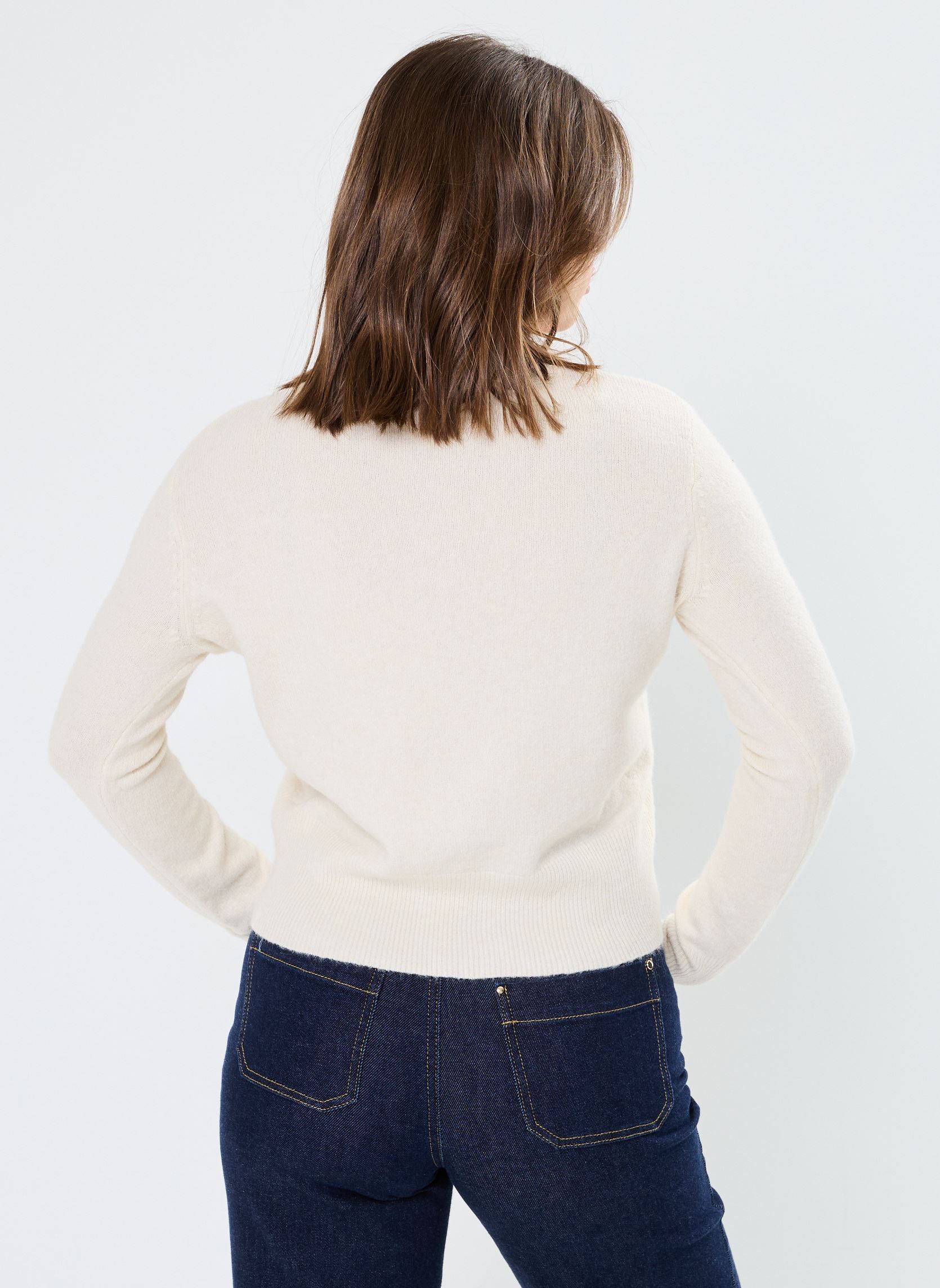 Vesten LADIES KNITTED CARDIGAN T1924CH dames wit Molly Bracken Vesten LADIES KNITTED CARDIGAN T1924CH dames wit OFFWHITE