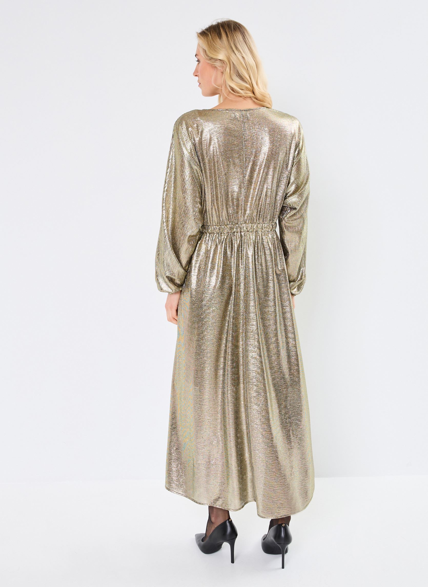 Robes longues LADIES KNITTED DRESS GW03CH femme or et bronze Molly Bracken Robes longues LADIES KNITTED DRESS GW03CH femme or et bronze GOLD