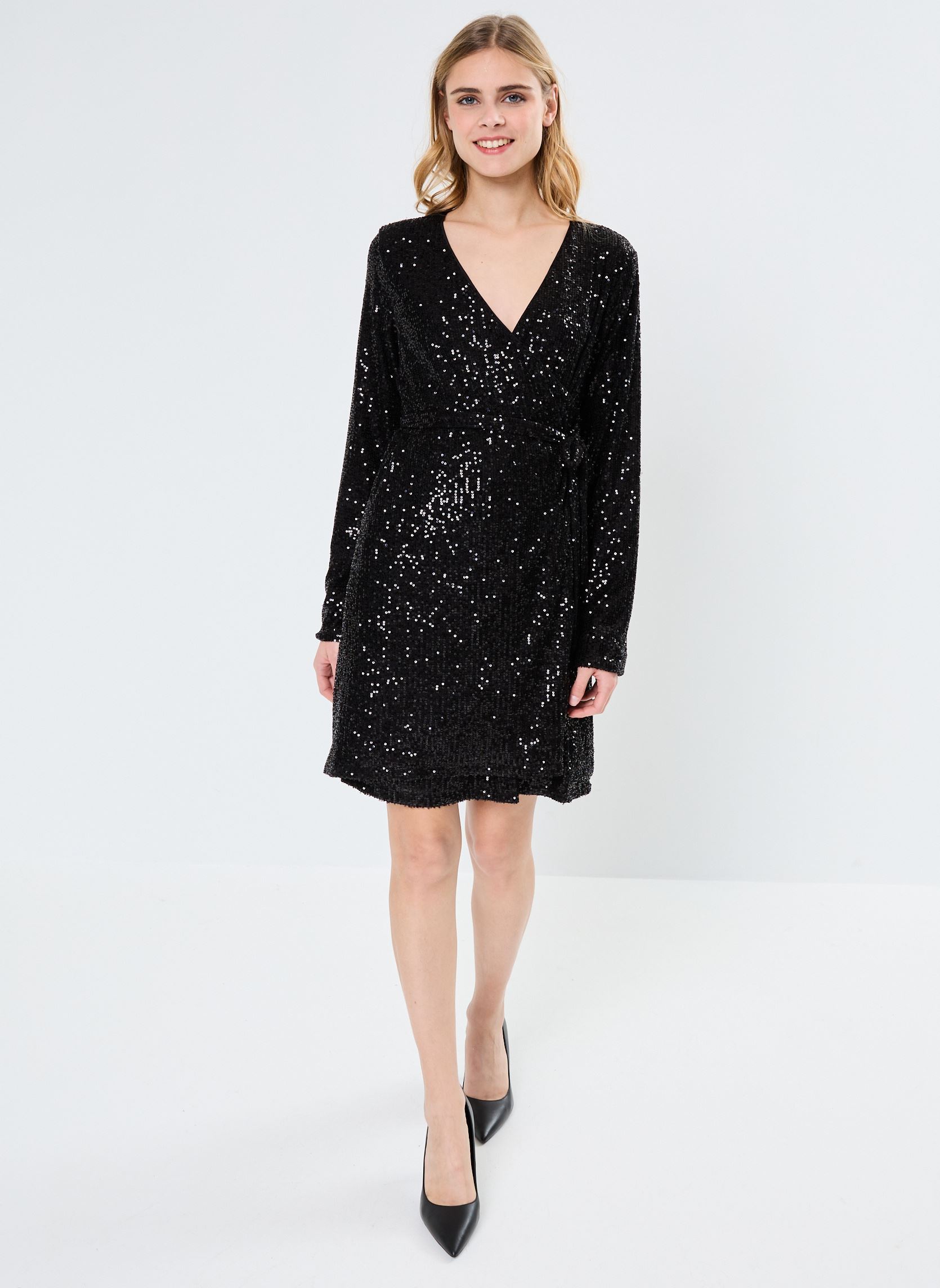 Kleider LADIES KNITTED DRESS MW123CH damen schwarz Molly Bracken Kleider LADIES KNITTED DRESS MW123CH damen schwarz BLACK
