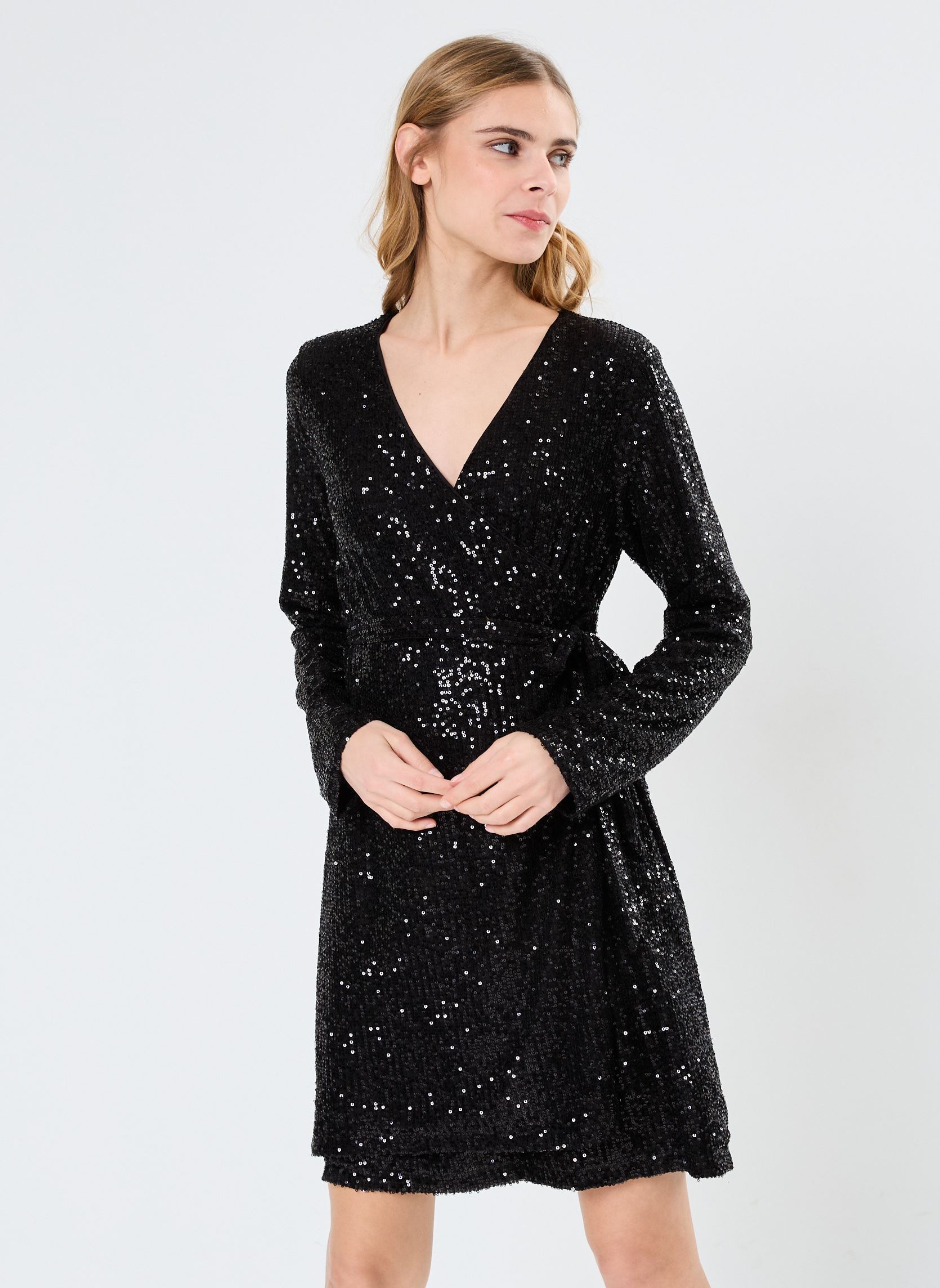 Kleider LADIES KNITTED DRESS MW123CH damen schwarz Molly Bracken Kleider LADIES KNITTED DRESS MW123CH damen schwarz BLACK