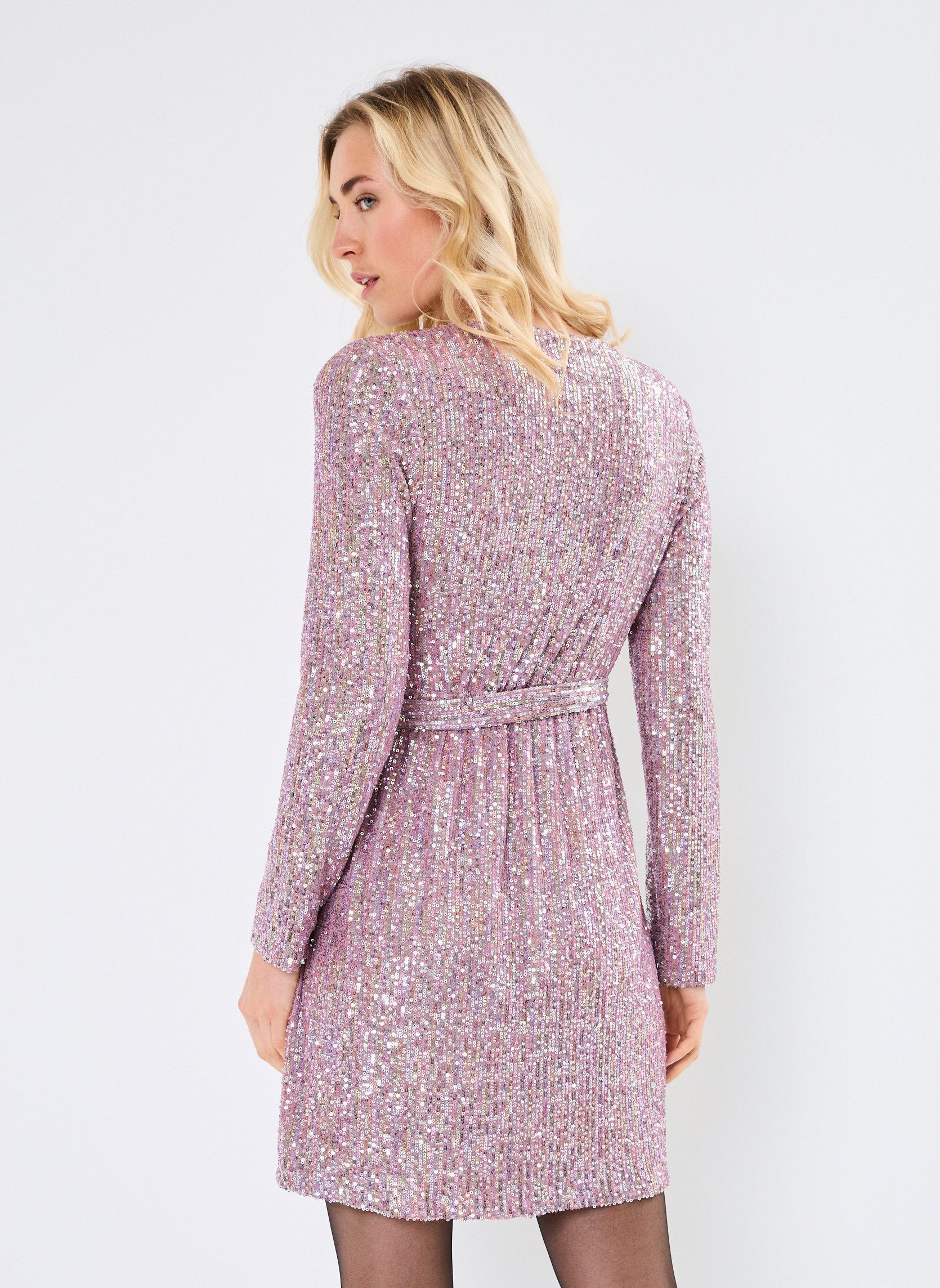 Kleider LADIES KNITTED DRESS MW123CH damen rosa Molly Bracken Kleider LADIES KNITTED DRESS MW123CH damen rosa LILAC