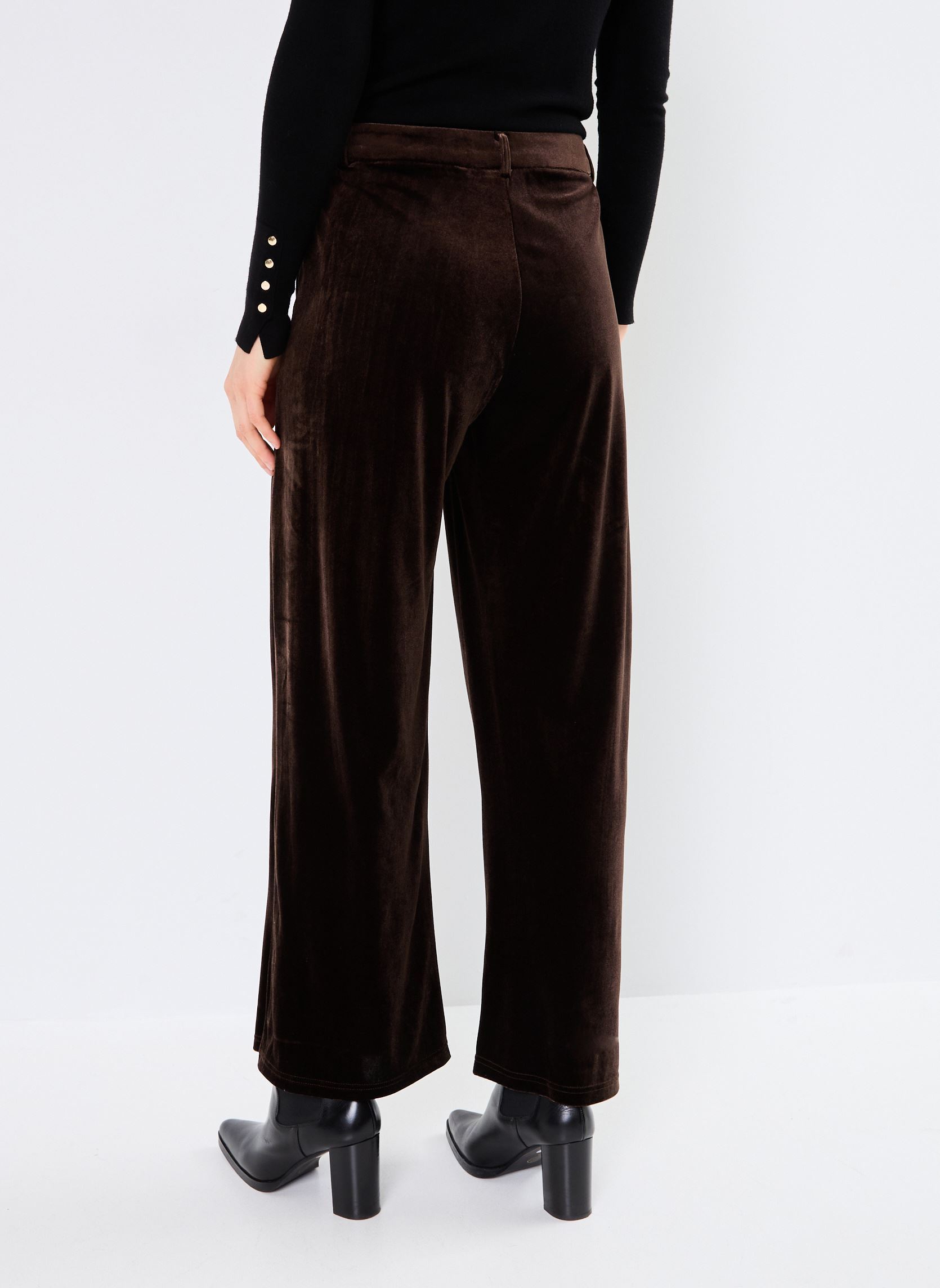 Pantalons droit LADIES KNITTED PANTS T1698CH femme marron Molly Bracken Pantalons droit LADIES KNITTED PANTS T1698CH femme marron CHOCOLATE