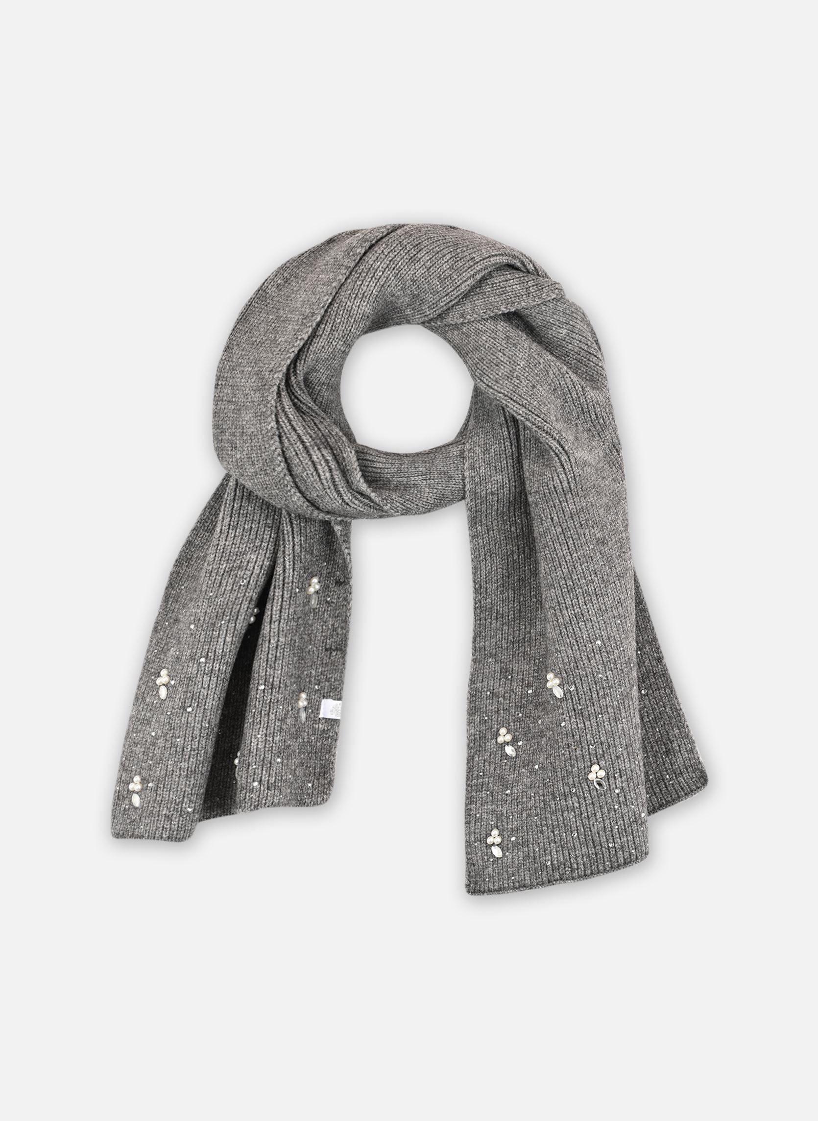 Sjaals LADIES KNITTED SCARF B281CH dames grijs Molly Bracken Sjaals LADIES KNITTED SCARF B281CH dames grijs LIGHT GREY
