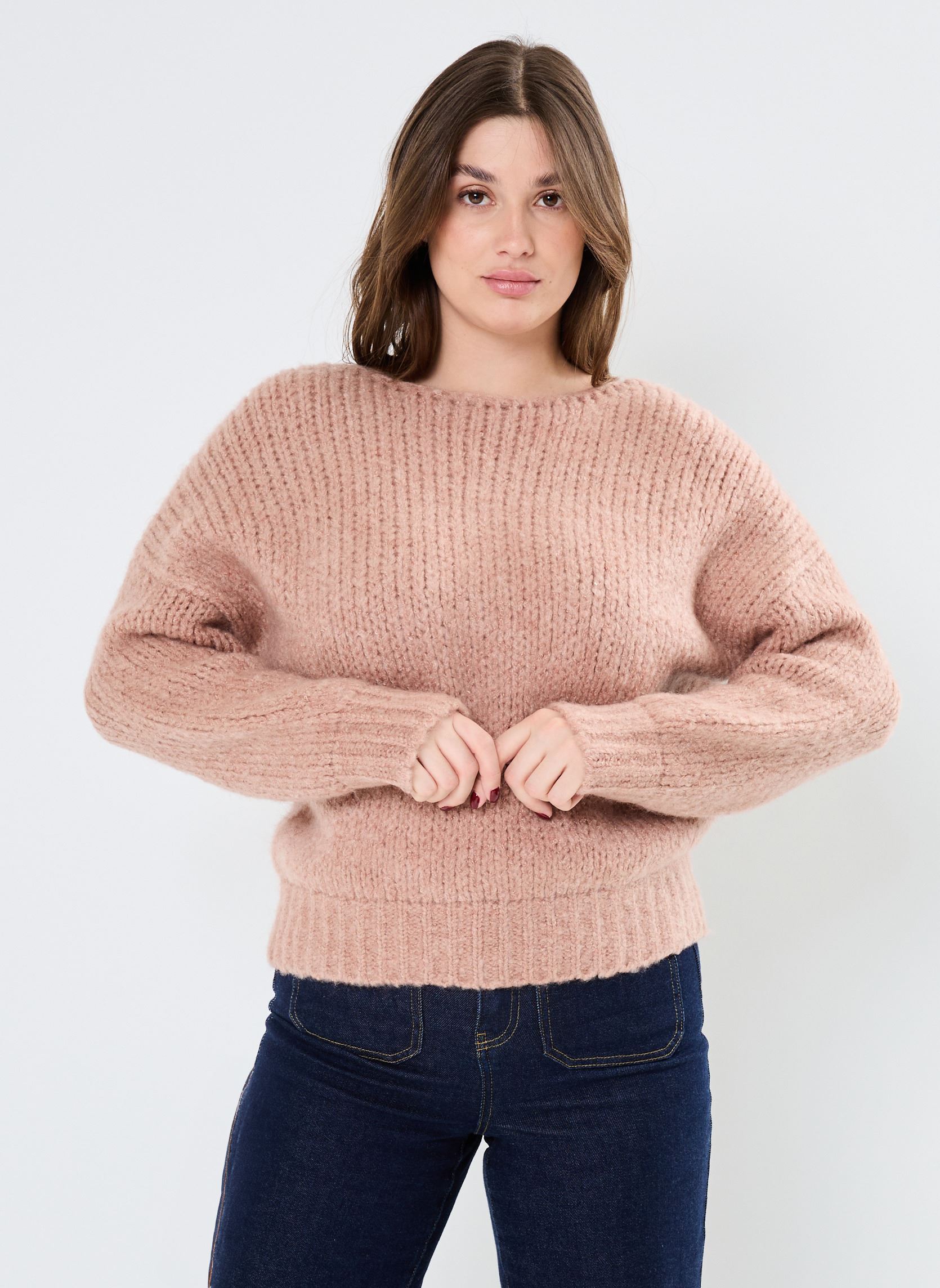 Pulls LADIES KNITTED SWEATER LA1229ACN femme rose Molly Bracken Pulls LADIES KNITTED SWEATER LA1229ACN femme rose PINK