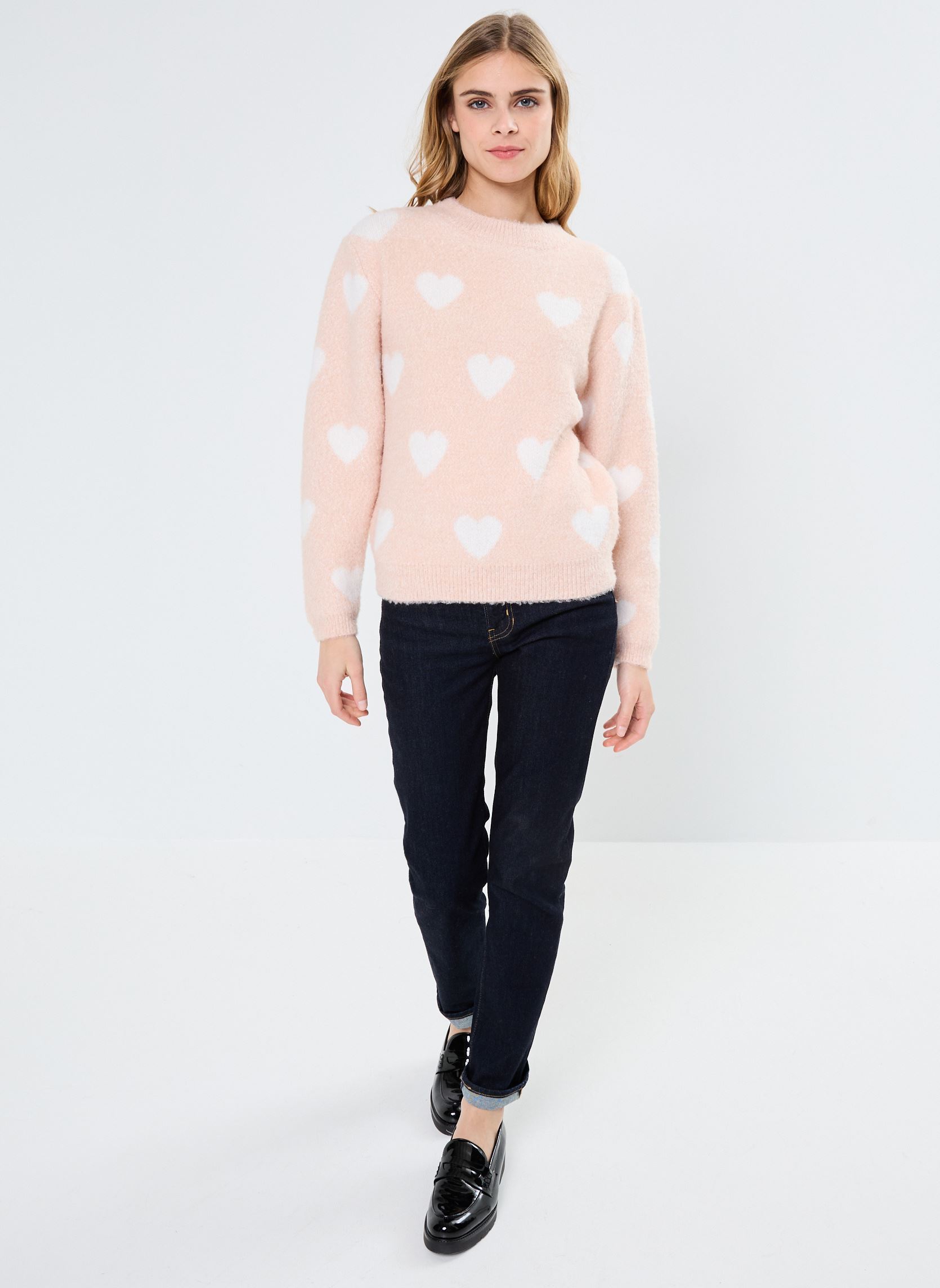 Truien LADIES KNITTED SWEATER LA1599CN dames roze Molly Bracken Truien LADIES KNITTED SWEATER LA1599CN dames roze LIGHT PINK