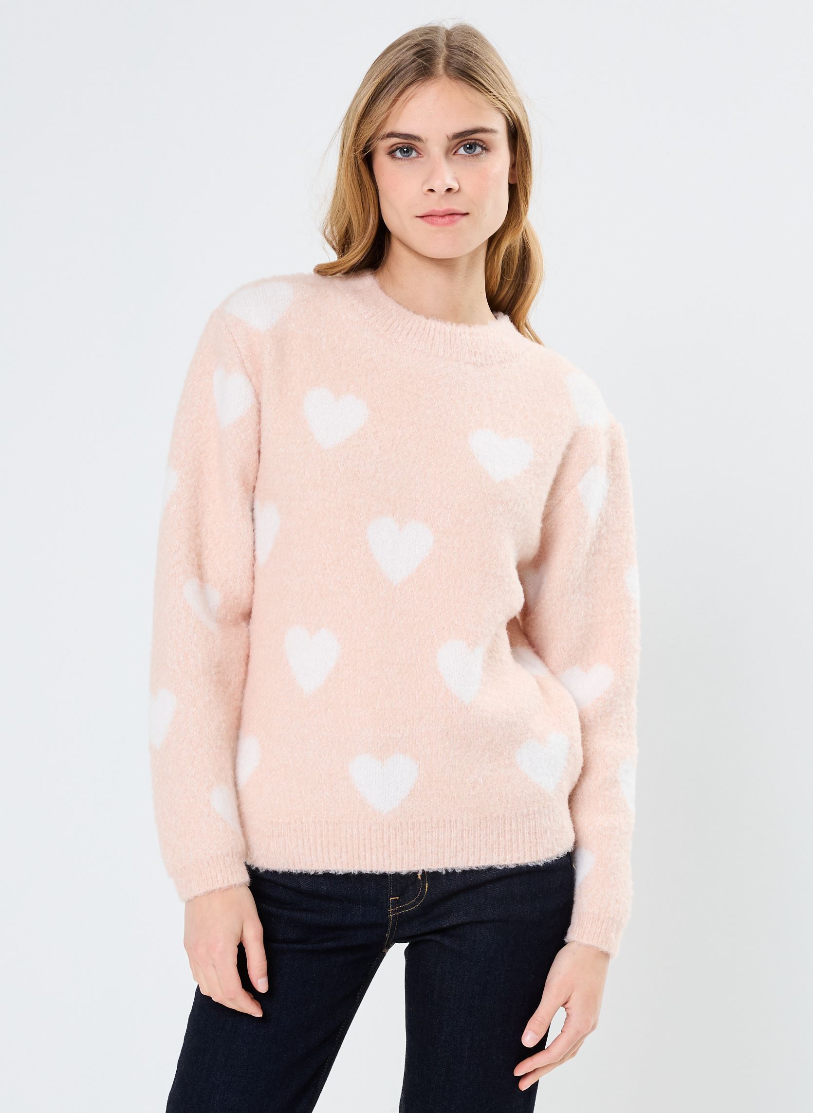 Truien LADIES KNITTED SWEATER LA1599CN dames roze Molly Bracken Truien LADIES KNITTED SWEATER LA1599CN dames roze LIGHT PINK
