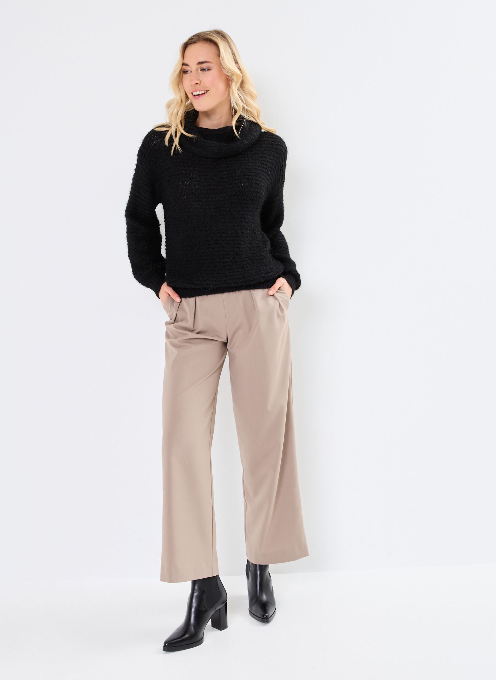 Pulls LADIES KNITTED SWEATER LA1610ACN femme noir Molly Bracken Pulls LADIES KNITTED SWEATER LA1610ACN femme noir BLACK