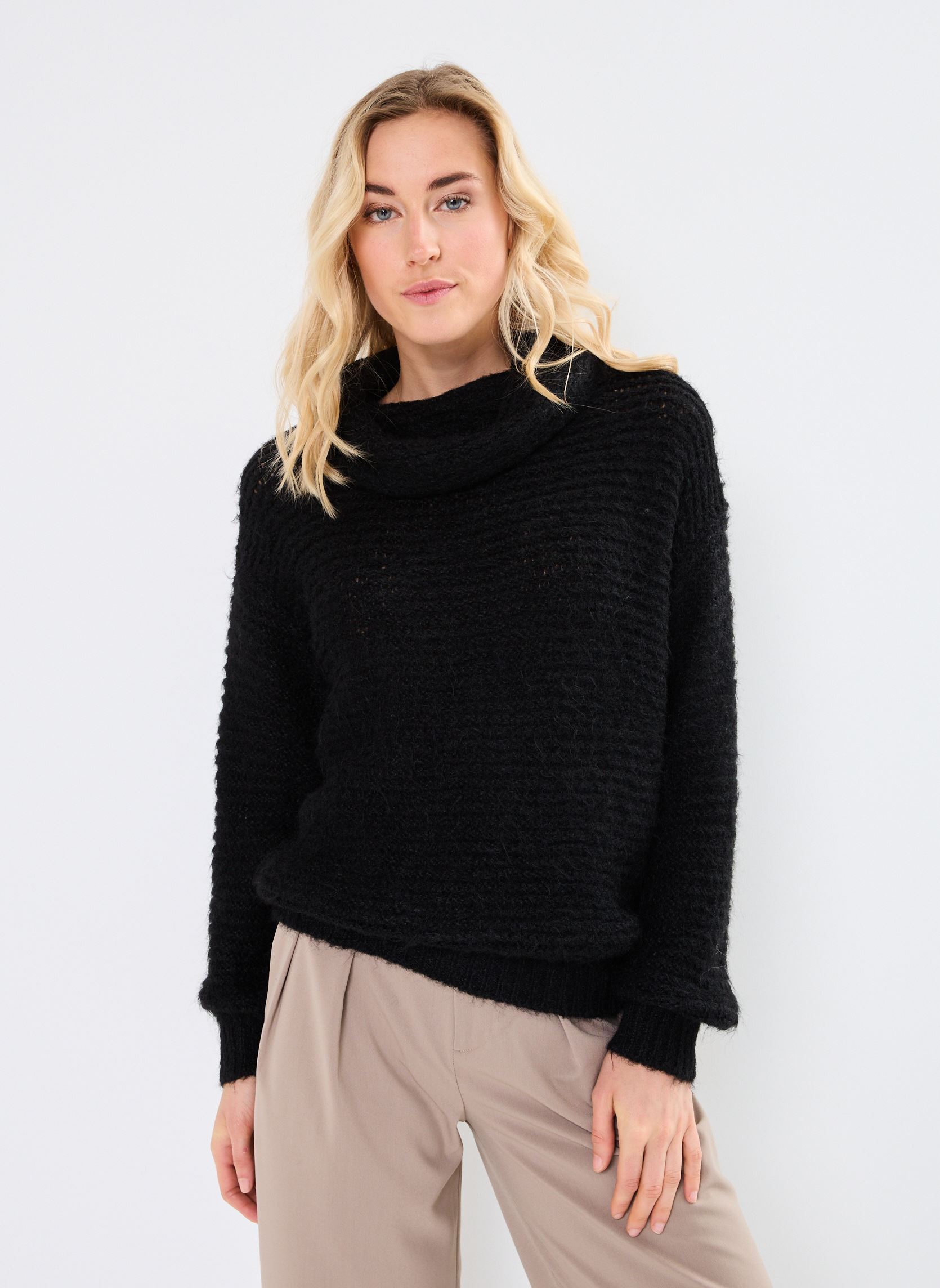 Pulls LADIES KNITTED SWEATER LA1610ACN femme noir Molly Bracken Pulls LADIES KNITTED SWEATER LA1610ACN femme noir BLACK