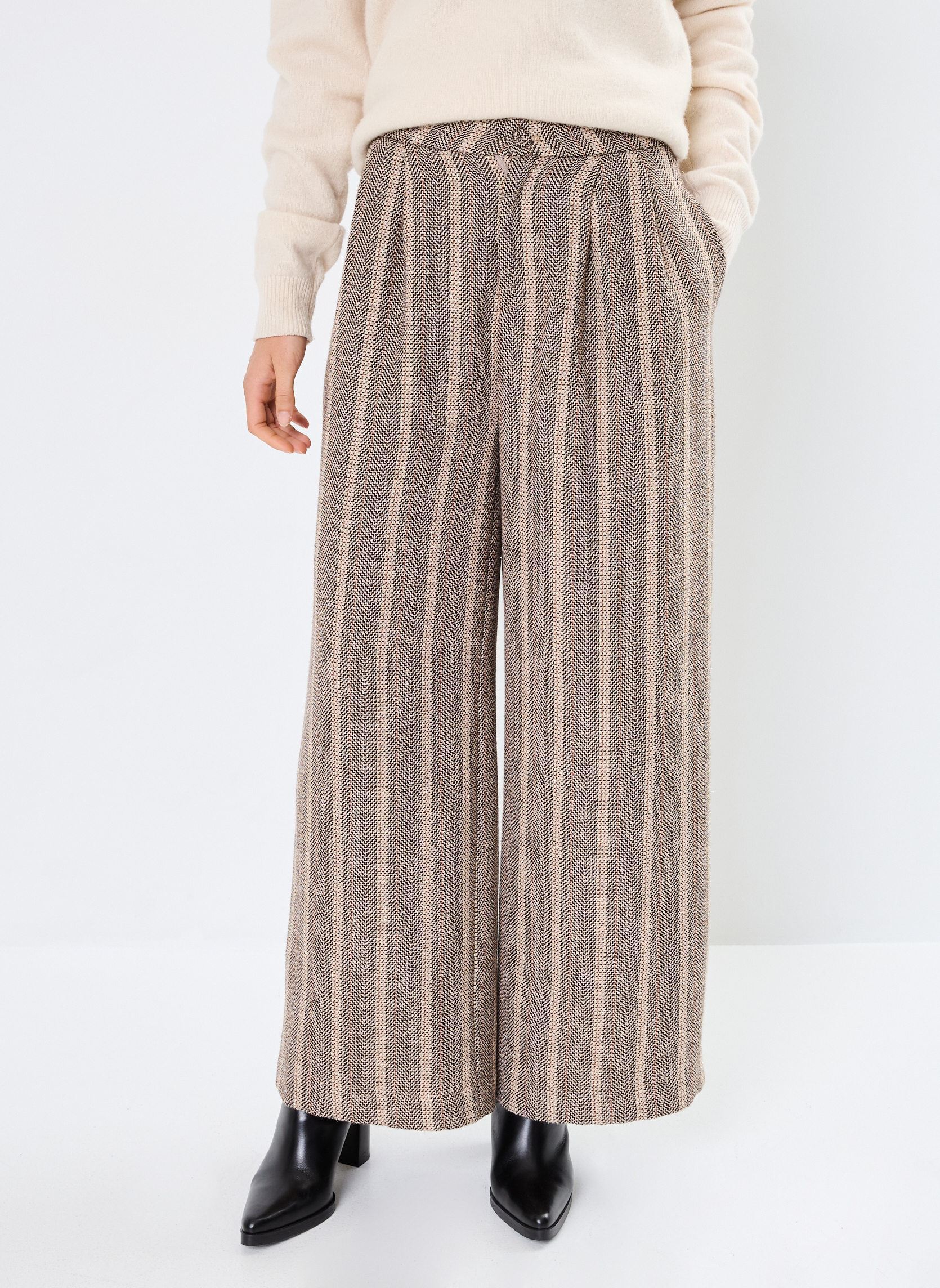 Pantalons larges LADIES WOVEN PANTS T1872CH femme beige Molly Bracken Pantalons larges LADIES WOVEN PANTS T1872CH femme beige Beige