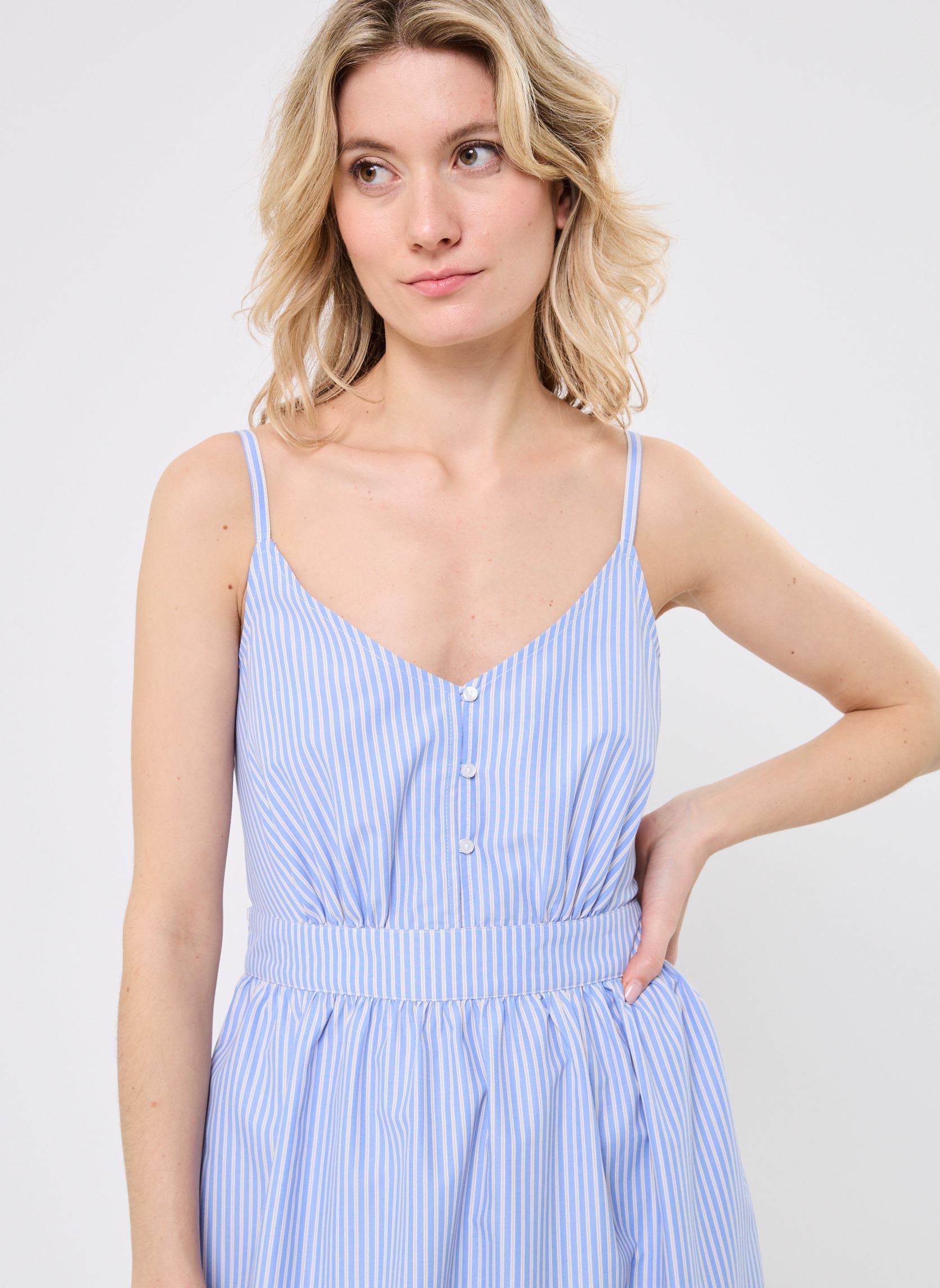 Vestidos largos RINA rayé mujer azul Georgia Rose Vestidos largos RINA rayé mujer azul RAY-ESS-BL