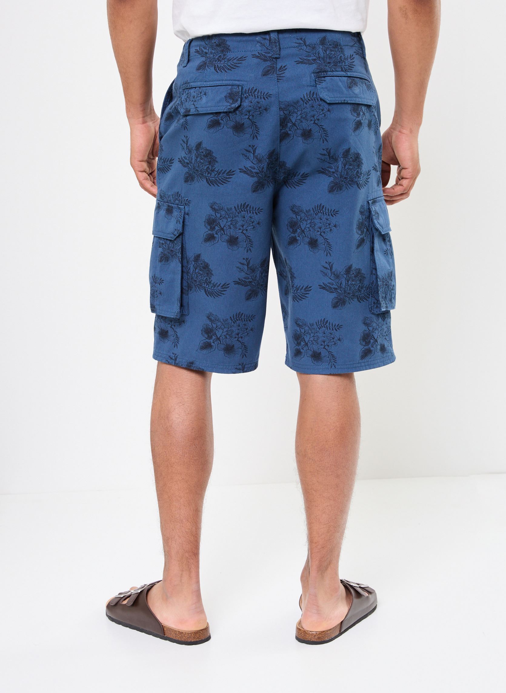 Bermudas SHORT-CARGO imprimé homme bleu MADE BY Bermudas SHORT-CARGO imprimé homme bleu ENSIGN BLUE