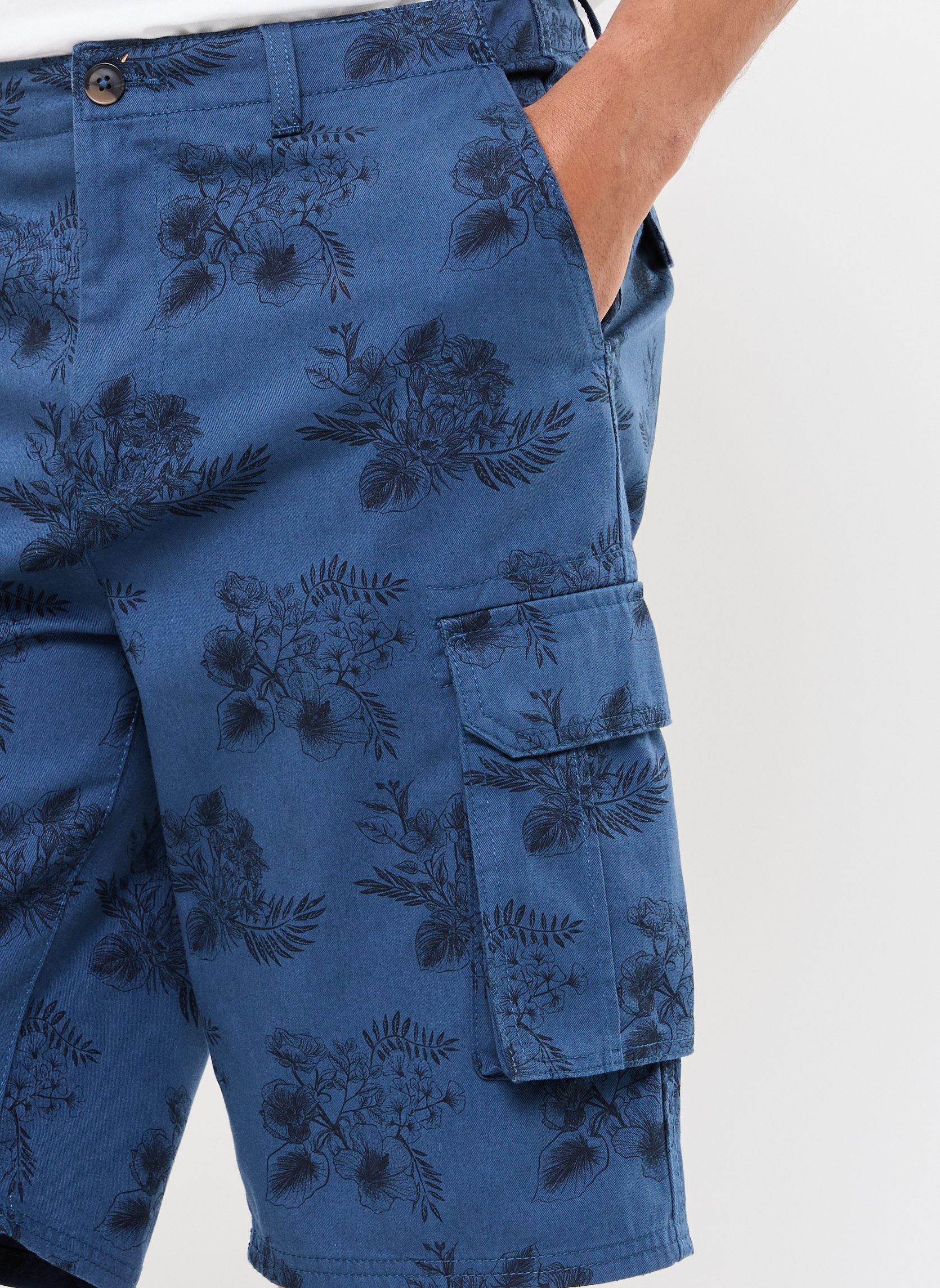 Bermudas SHORT-CARGO imprimé homme bleu MADE BY Bermudas SHORT-CARGO imprimé homme bleu ENSIGN BLUE