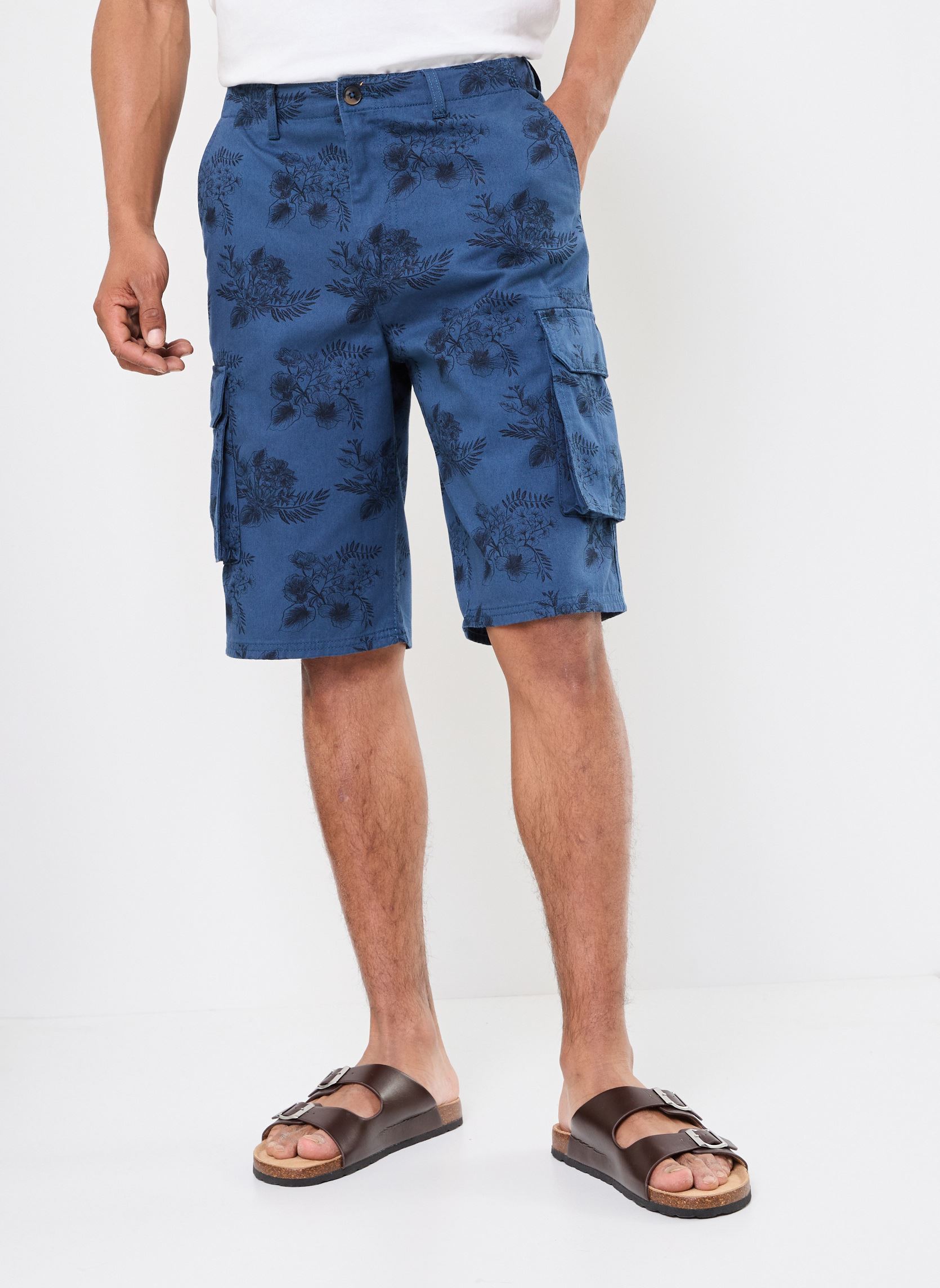Bermudas SHORT-CARGO imprimé homme bleu MADE BY Bermudas SHORT-CARGO imprimé homme bleu ENSIGN BLUE