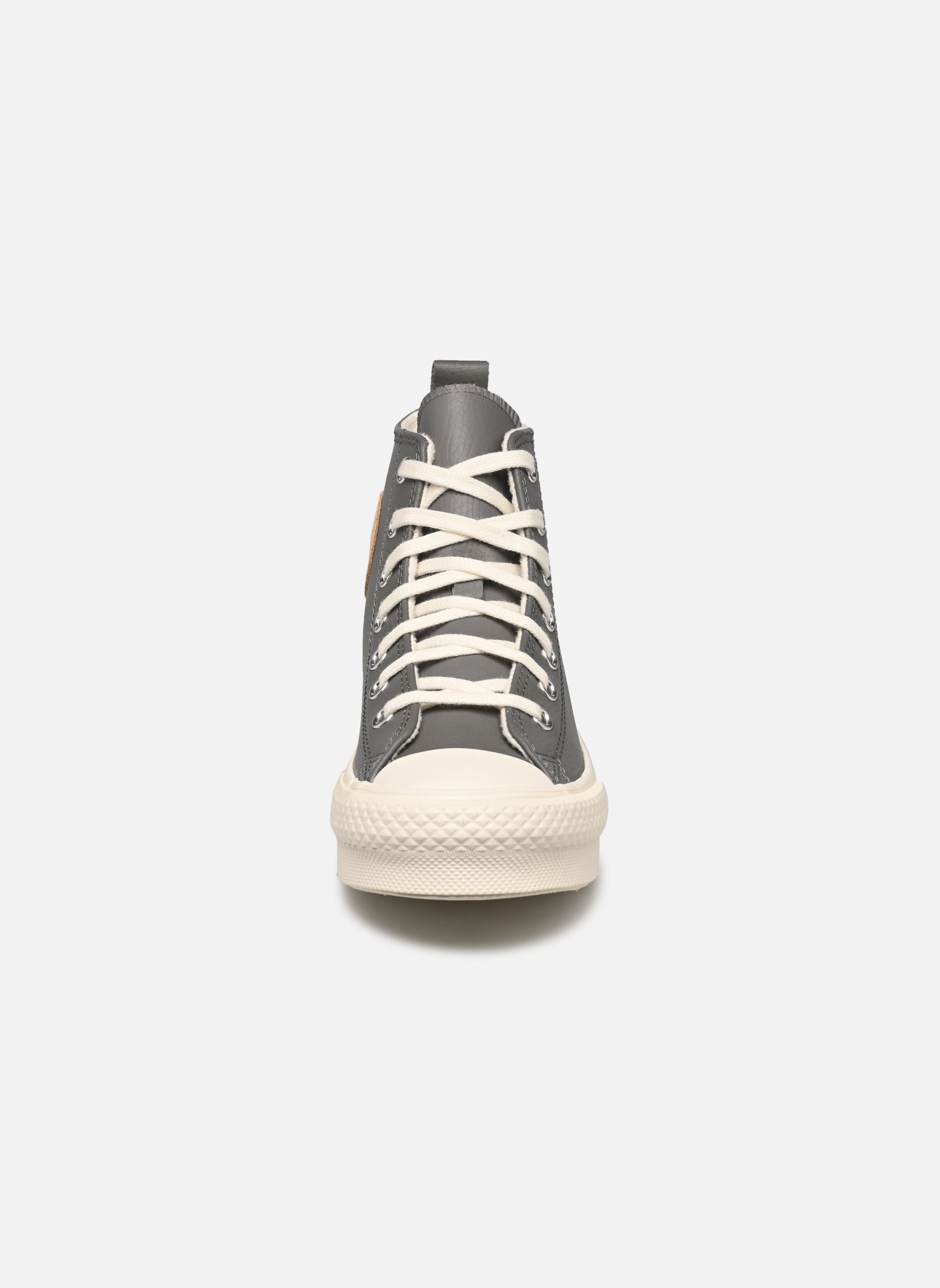 Baskets Chuck Taylor All Star Eva Lift Leather H fille gris Converse Baskets Chuck Taylor All Star Eva Lift Leather H fille gris Sharkskin/Warm Quarry