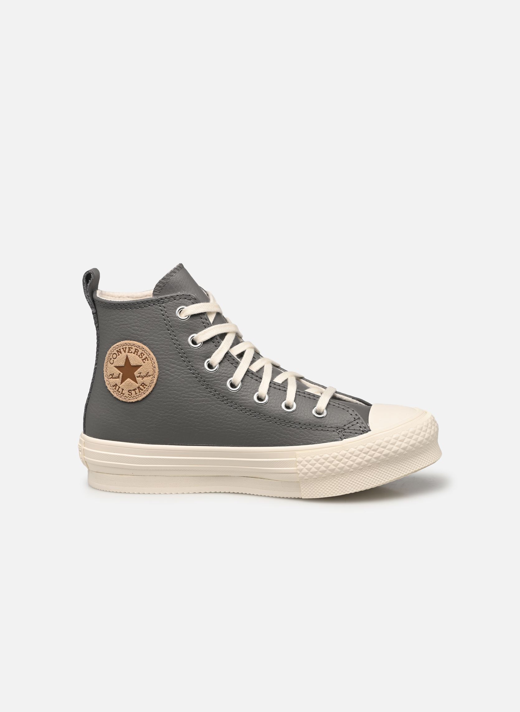 Baskets Chuck Taylor All Star Eva Lift Leather H fille gris Converse Baskets Chuck Taylor All Star Eva Lift Leather H fille gris Sharkskin/Warm Quarry