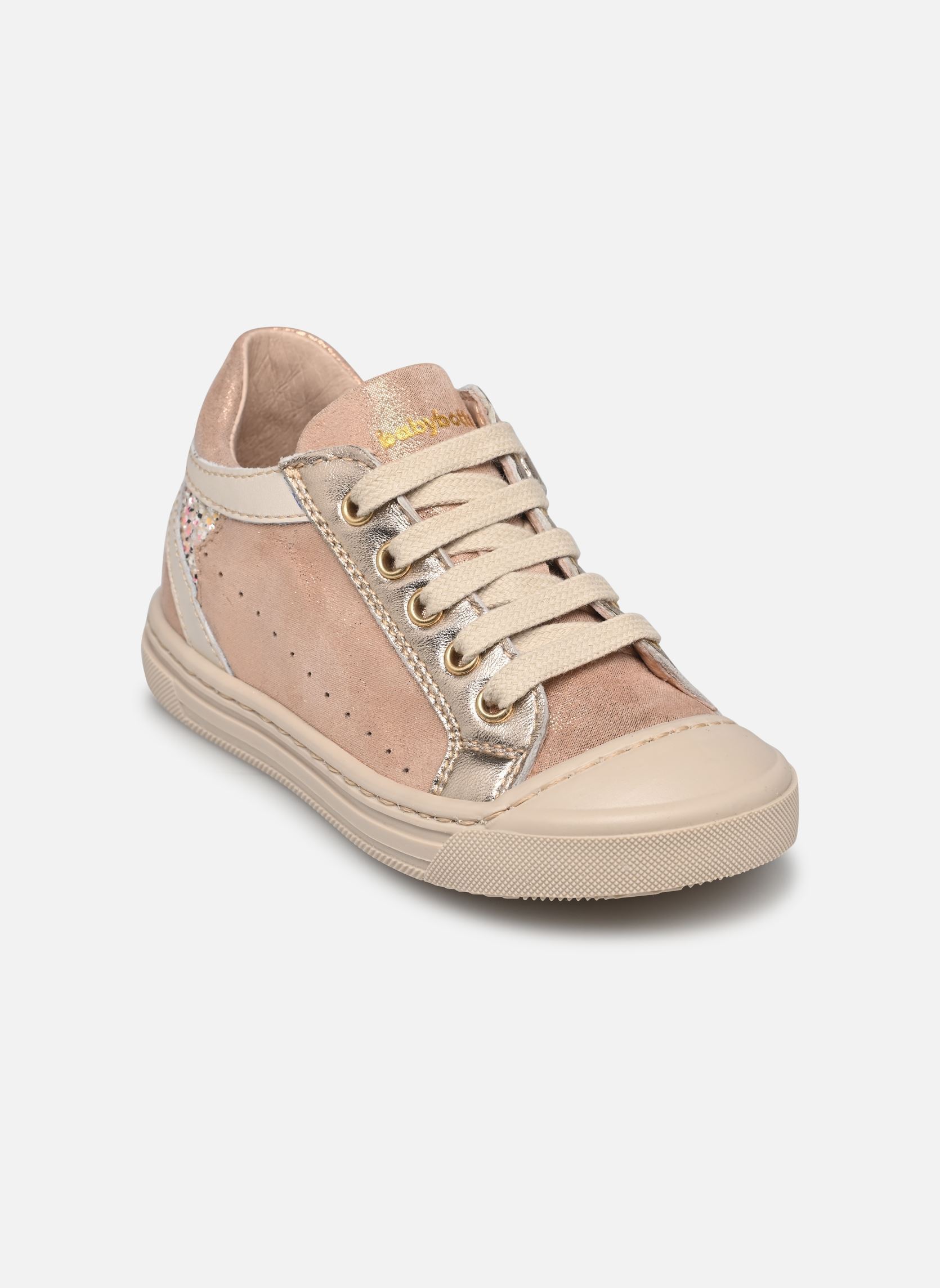 Baskets basses Amande fille rose Babybotte Baskets basses Amande fille rose ROSE