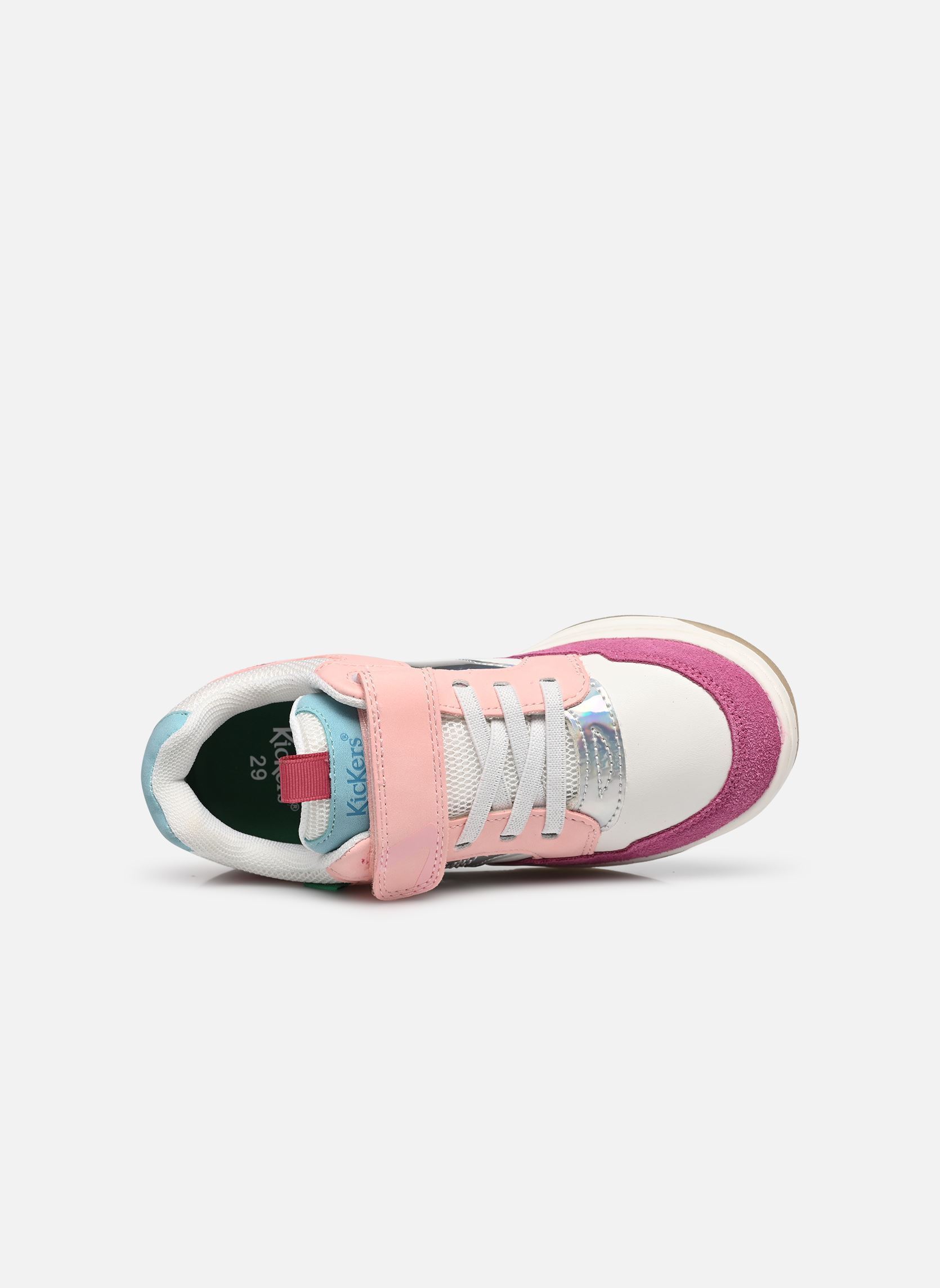Baskets basses KICKARTING fille multicolore Kickers Baskets basses KICKARTING fille multicolore BLANC FUCHSIA ROSE