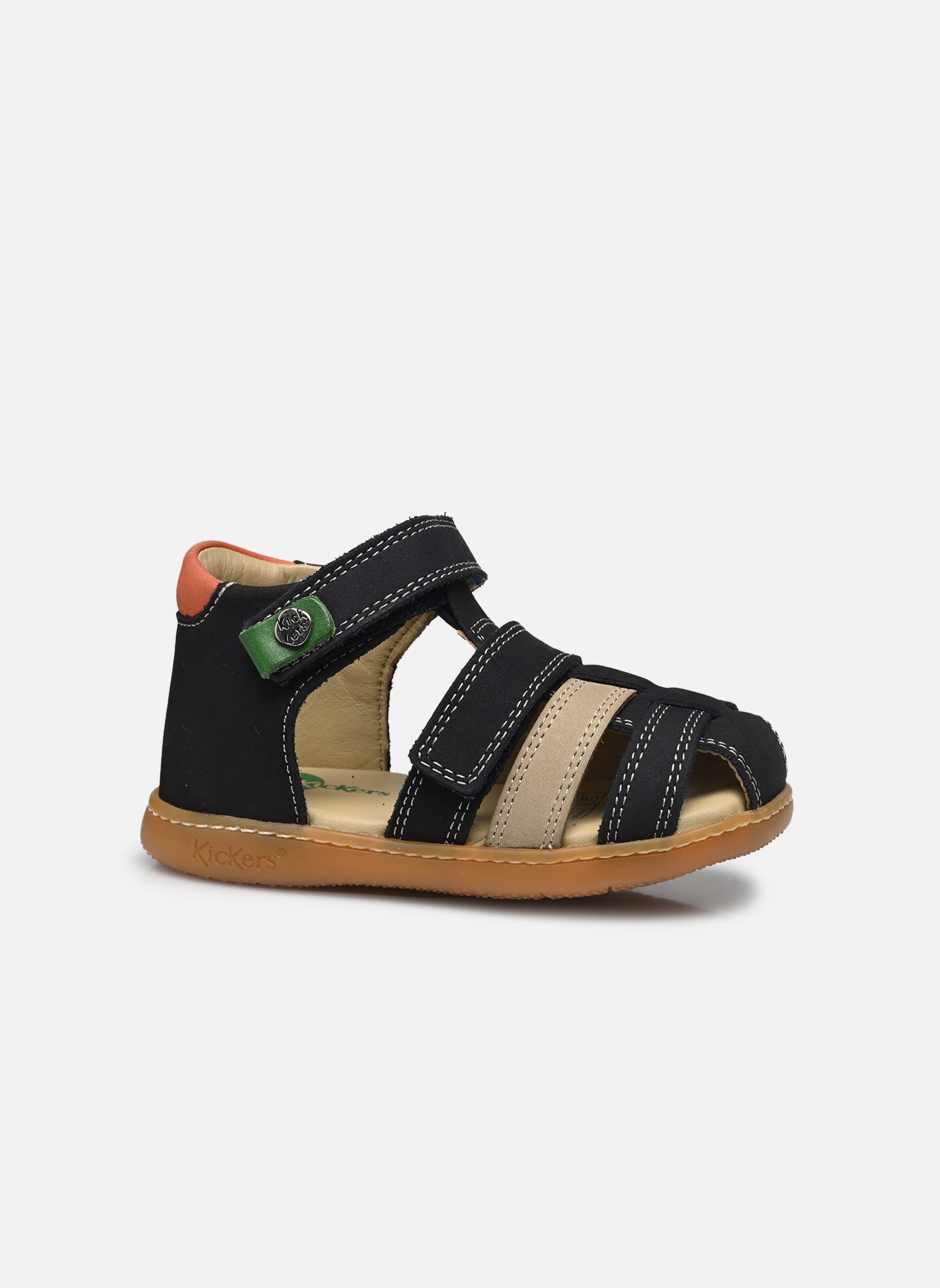 Sandalen KICK POD jongens blauw Kickers Sandalen KICK POD jongens blauw MARINE BEIGE ORANGE