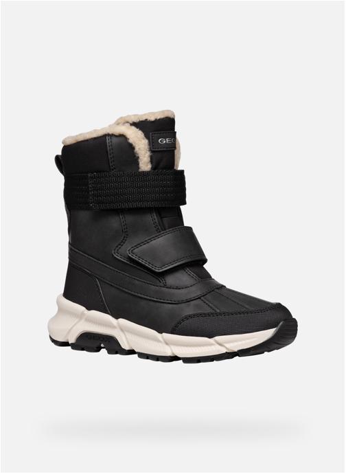 Geox Bottines J FLEXYPER PLUS BOY B ABX garçon noir