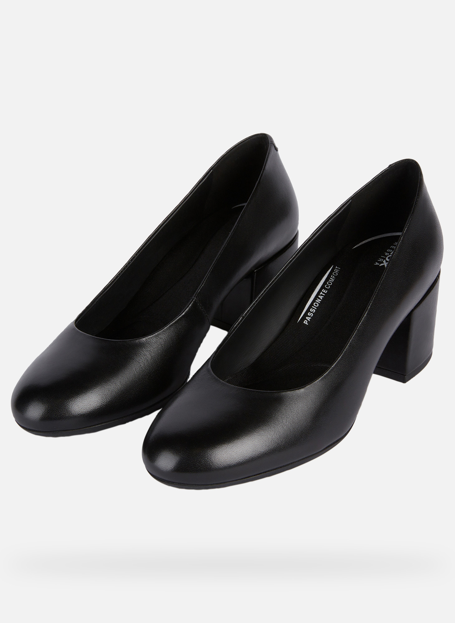 Geox Femme Eleana A - Escarpins Talon Bloc 6 Cm Respirants Daim Souple Confort Quotidien