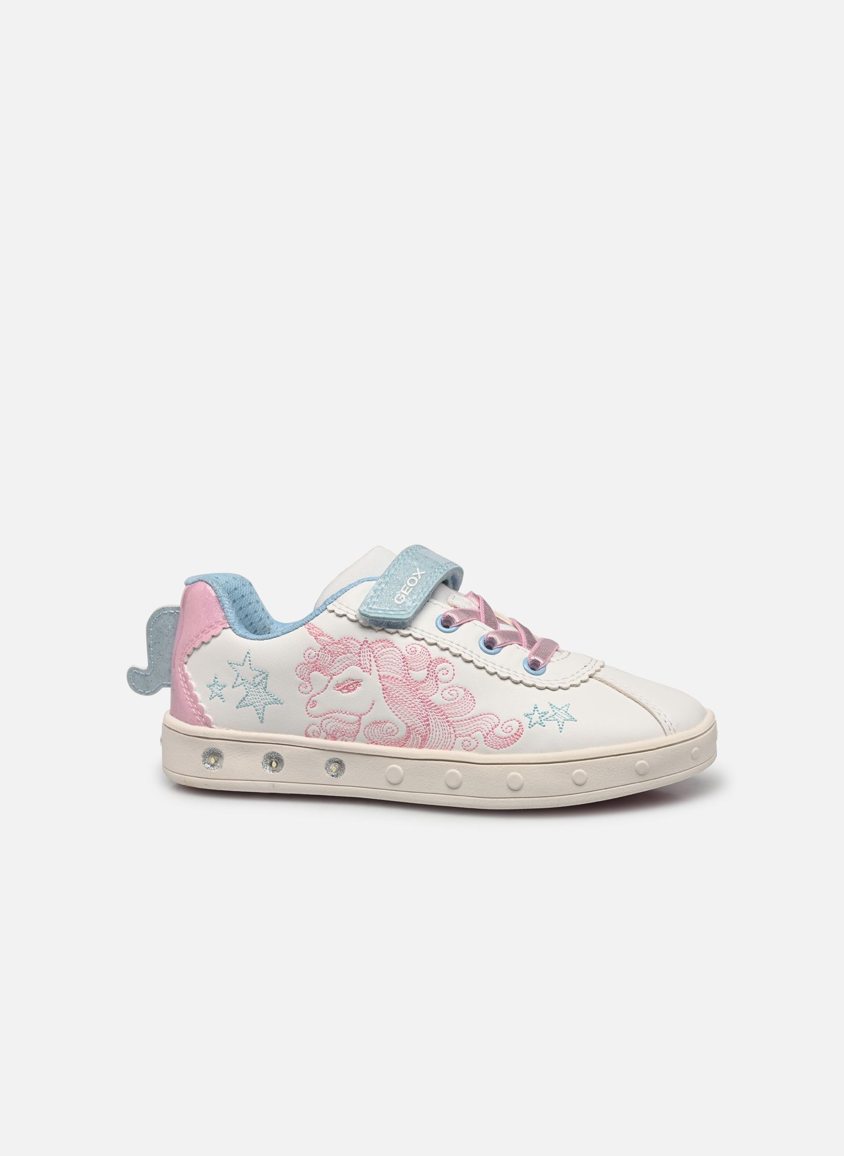 Baskets basses J SKYLIN GIRL A fille blanc Geox Baskets basses J SKYLIN GIRL A fille blanc Blanc / Rose
