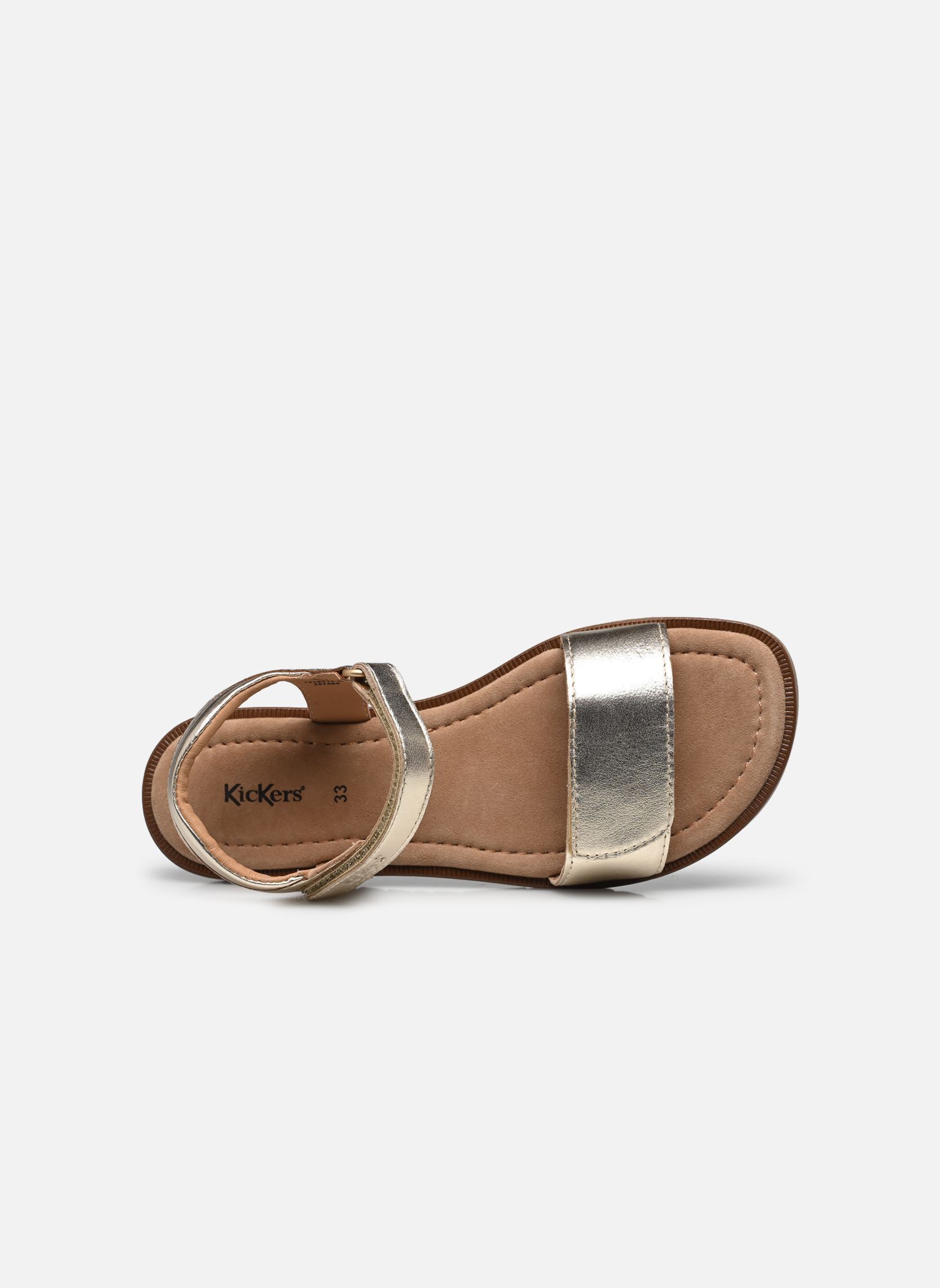 Sandalen KICK BRAIDA meisjes goud en brons Kickers Sandalen KICK BRAIDA meisjes goud en brons OR CLAIR
