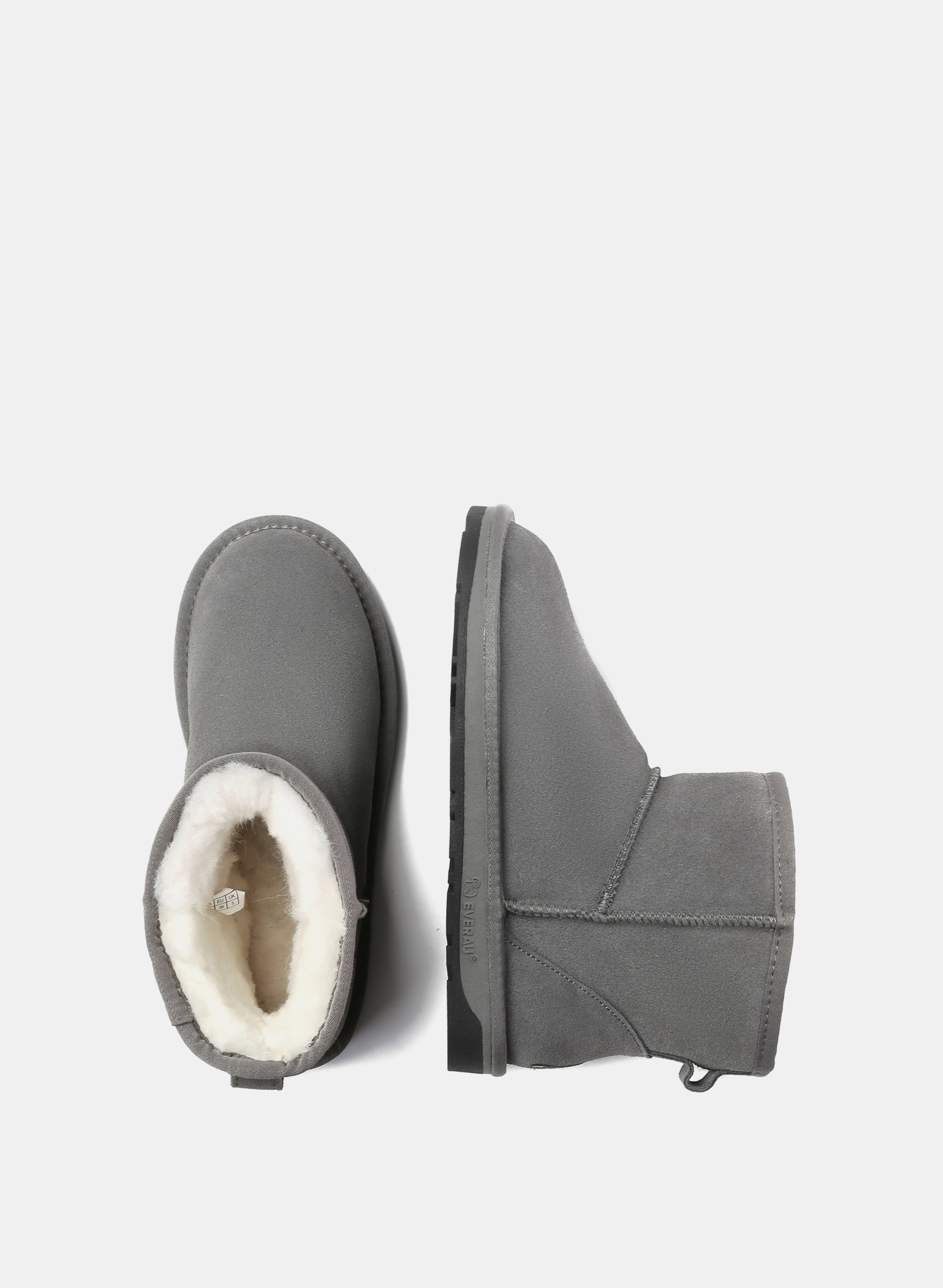 Bottes Bottines femme mini classiques en peau de mouton - Emu femme gris EverAu Australia Bottes Bottines femme mini classiques en peau de mouton - Emu femme gris grey