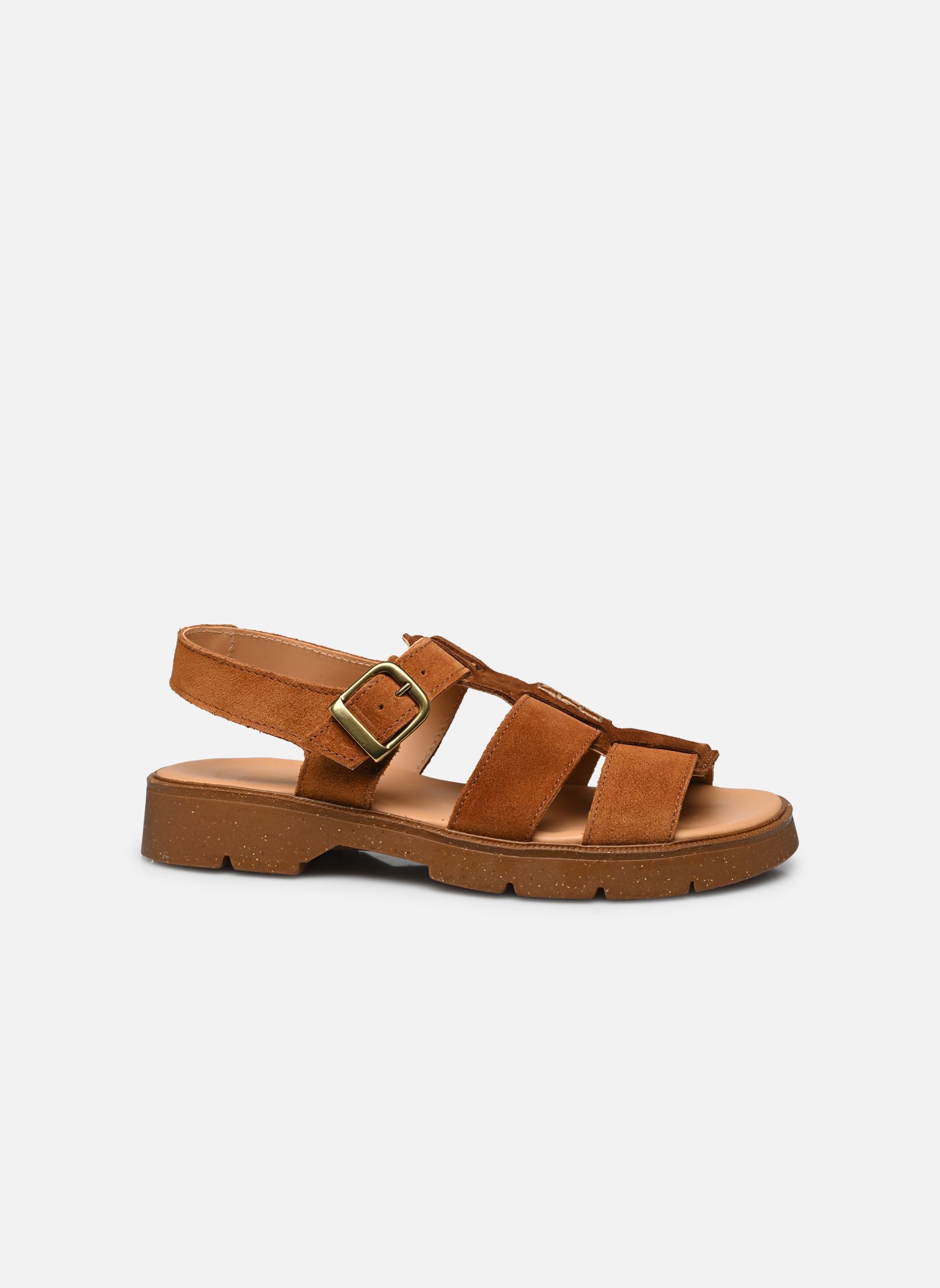 Sandales plates BALLAST VV femme marron Kleman Sandales plates BALLAST VV femme marron CAMEL/ COGNAC