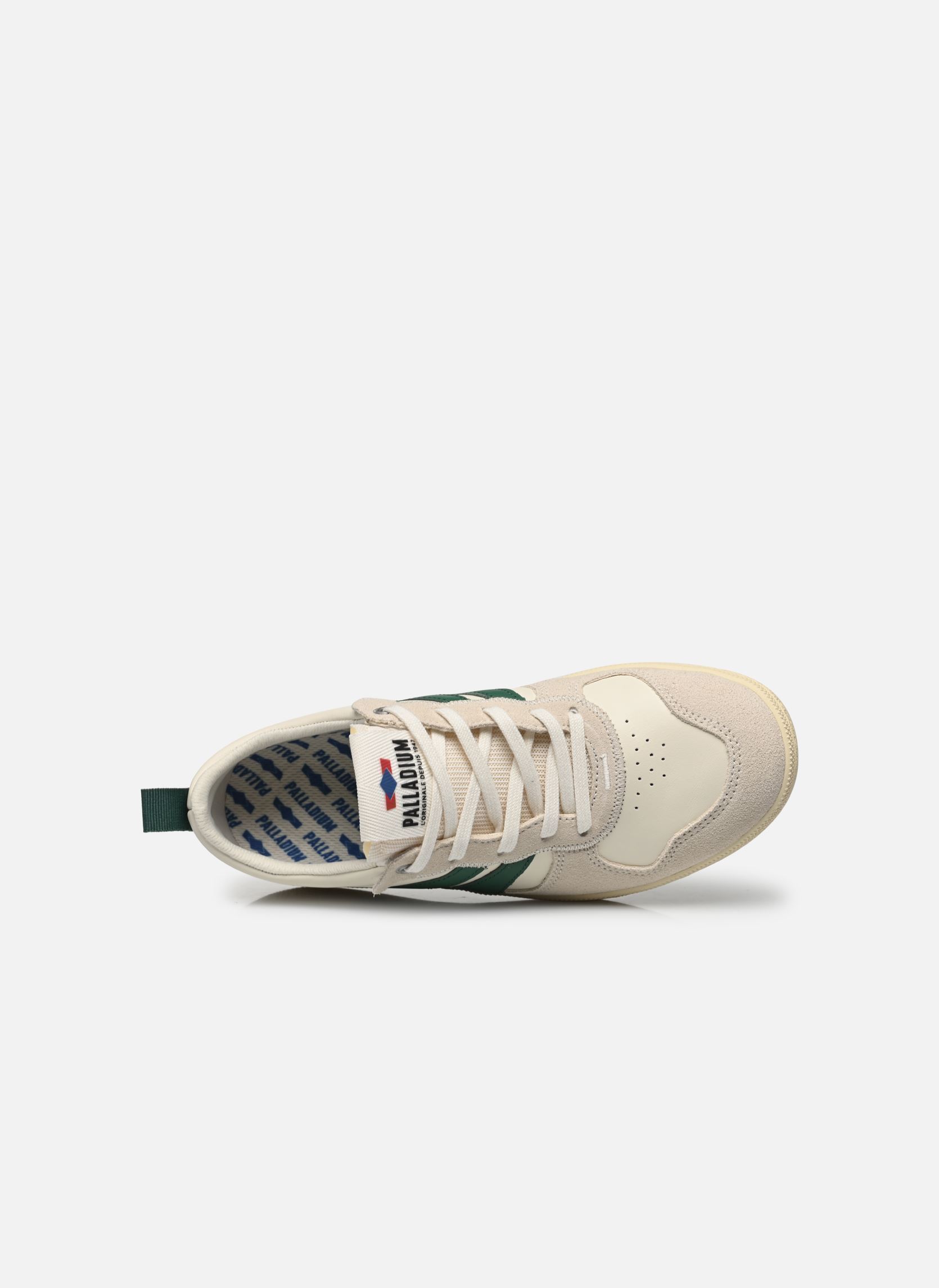 Sneakers Pallacup Flame Lth W dames wit Palladium Sneakers Pallacup Flame Lth W dames wit CREAM - FOLIAGE GREEN