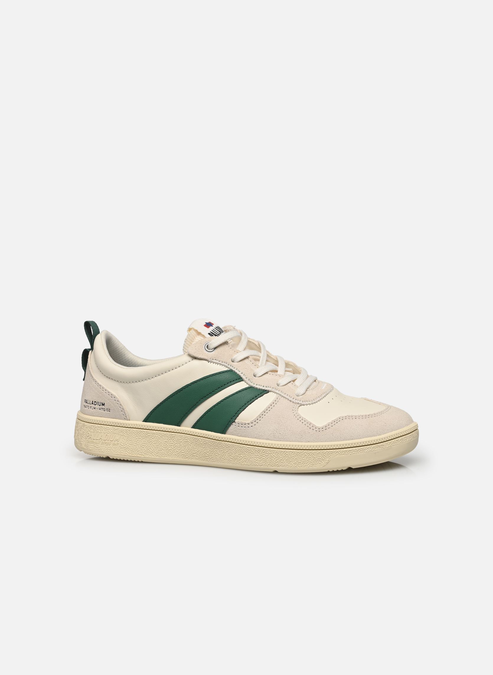 Baskets PALLACUP FLAME LTH homme blanc Palladium Baskets PALLACUP FLAME LTH homme blanc CREAM/FOLIAGE GREEN