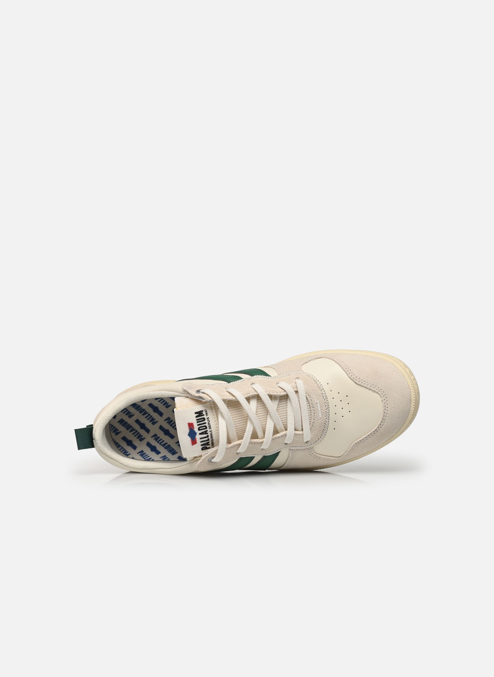 Baskets PALLACUP FLAME LTH homme blanc Palladium Baskets PALLACUP FLAME LTH homme blanc CREAM/FOLIAGE GREEN