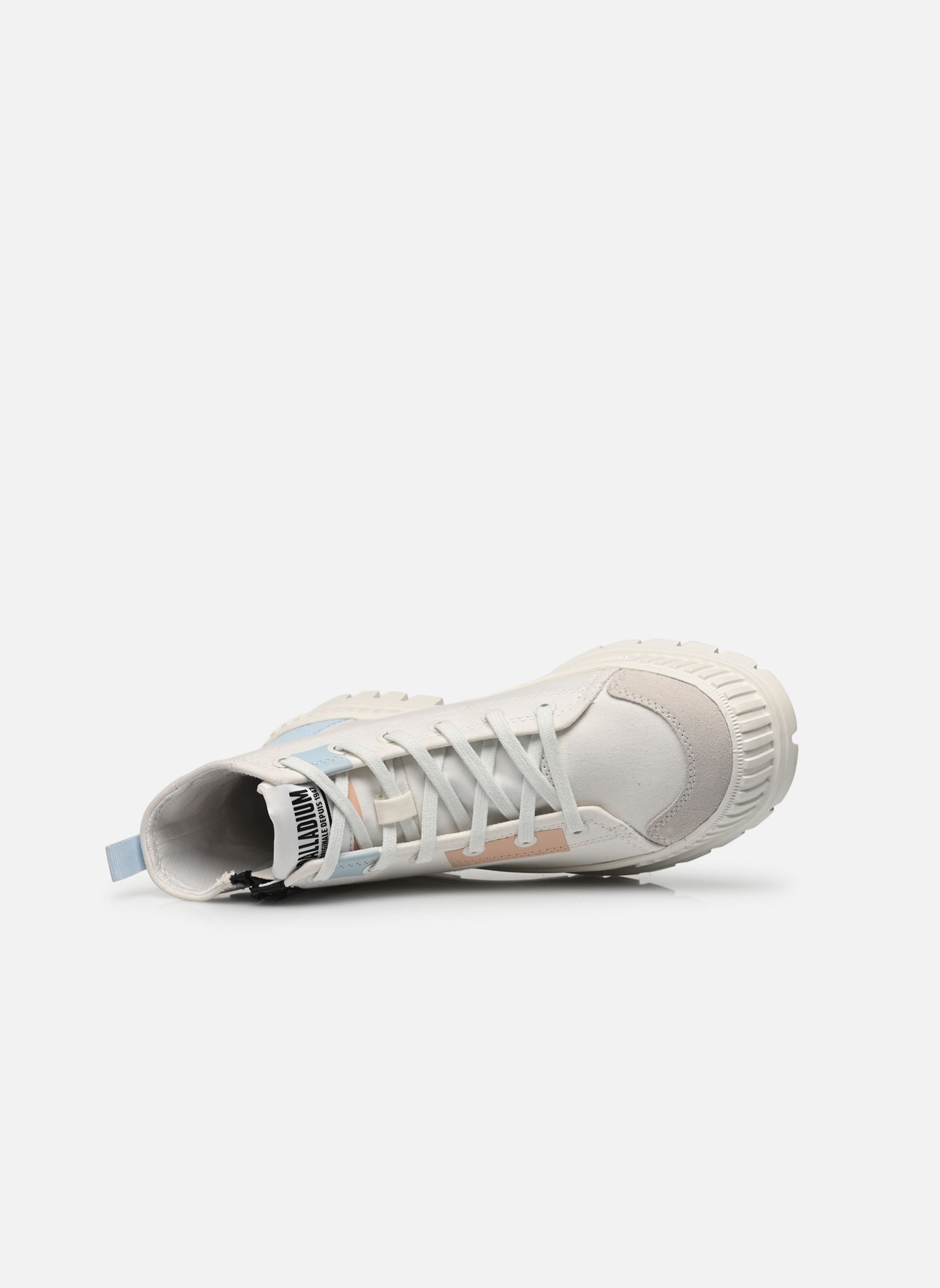 Bottines à lacets Pallashock Backzip 2 femme blanc Palladium Bottines à lacets Pallashock Backzip 2 femme blanc STAR WHITE