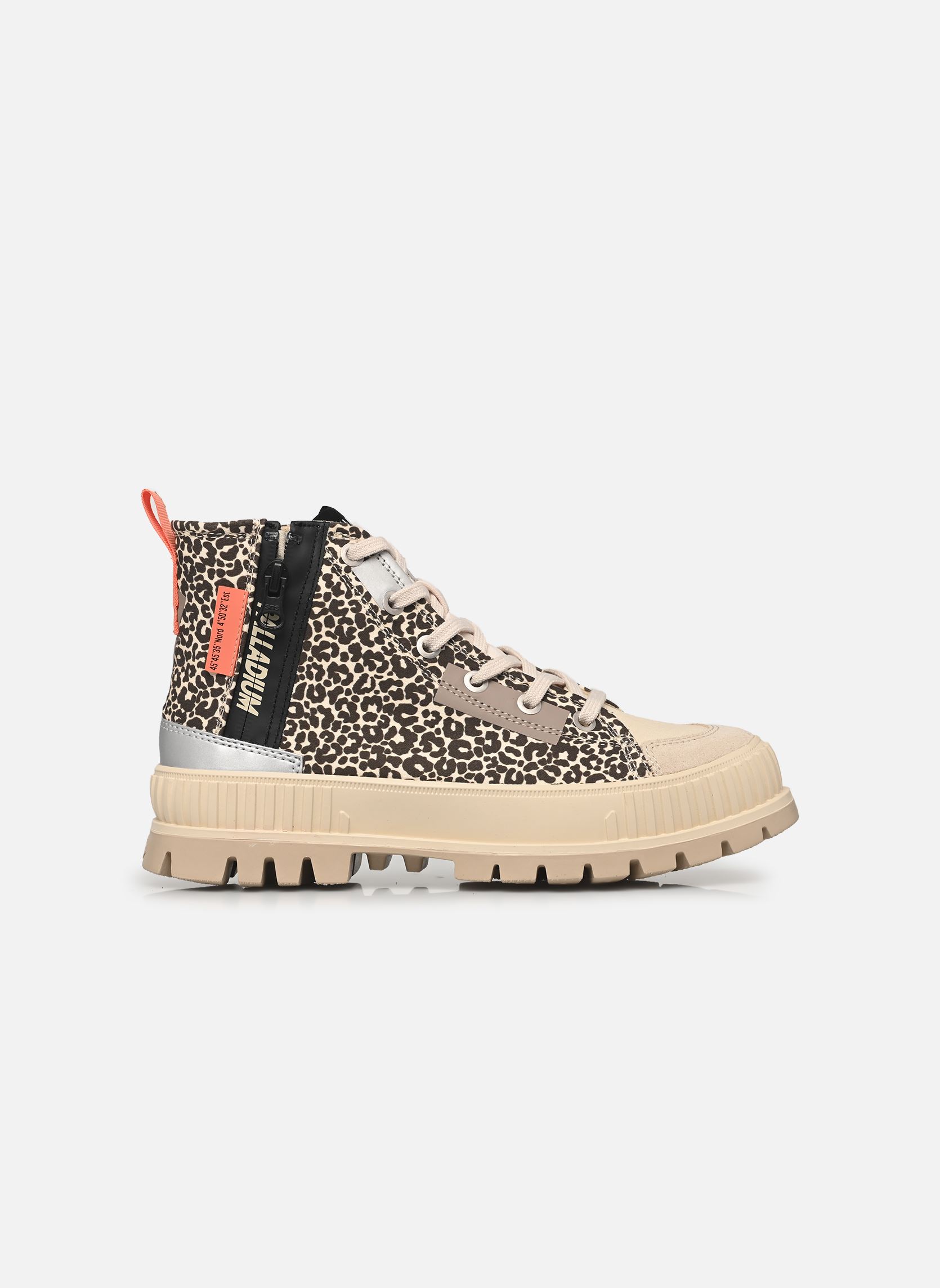 Bottines à lacets Pallashock Backzip 2 femme multicolore Palladium Bottines à lacets Pallashock Backzip 2 femme multicolore MILK/PRINT BROWN