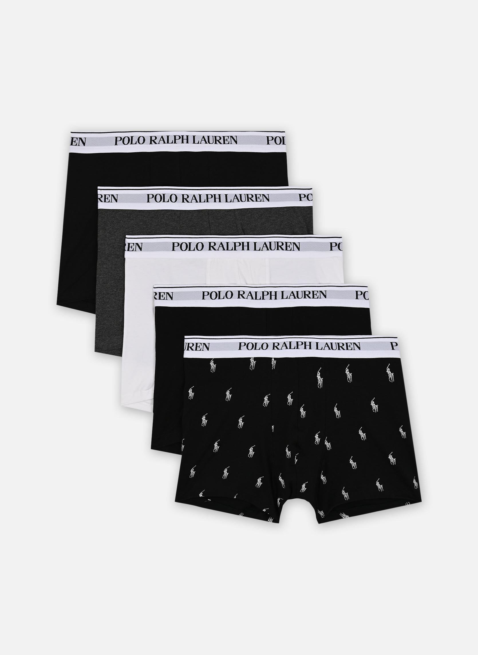 Sous-vêtements de sport 5 Slips-Boxers Classiques Coton Stretch homme noir Polo Ralph Lauren Sous-vêtements de sport 5 Slips-Boxers Classiques Coton Stretch homme noir 5PK WHT/BLK/BLK/BC HR/ BLK PP