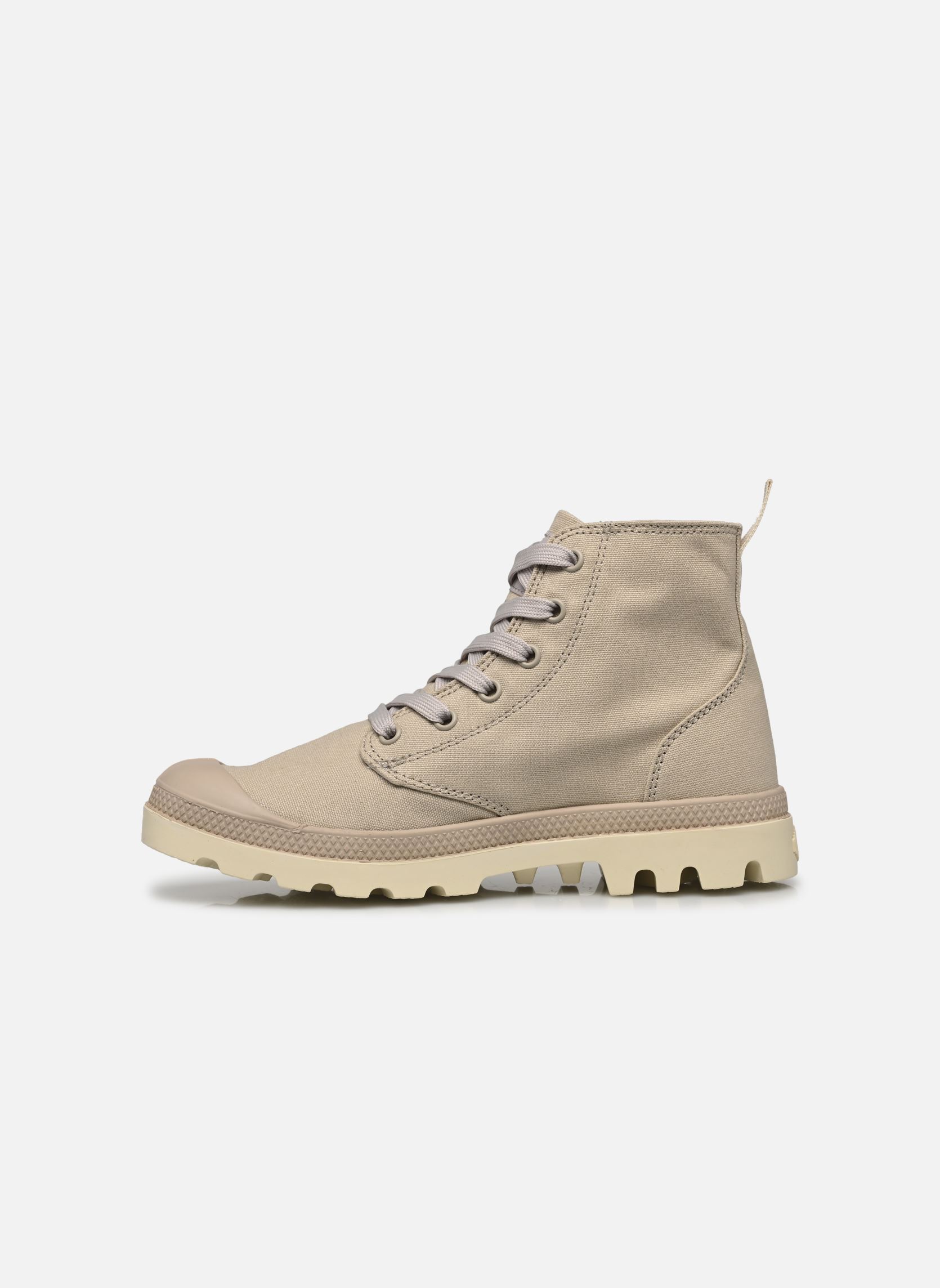 Sneakers di tela Pampa Duo Chrome donna beige Palladium Sneakers di tela Pampa Duo Chrome donna beige NATURAL GREY