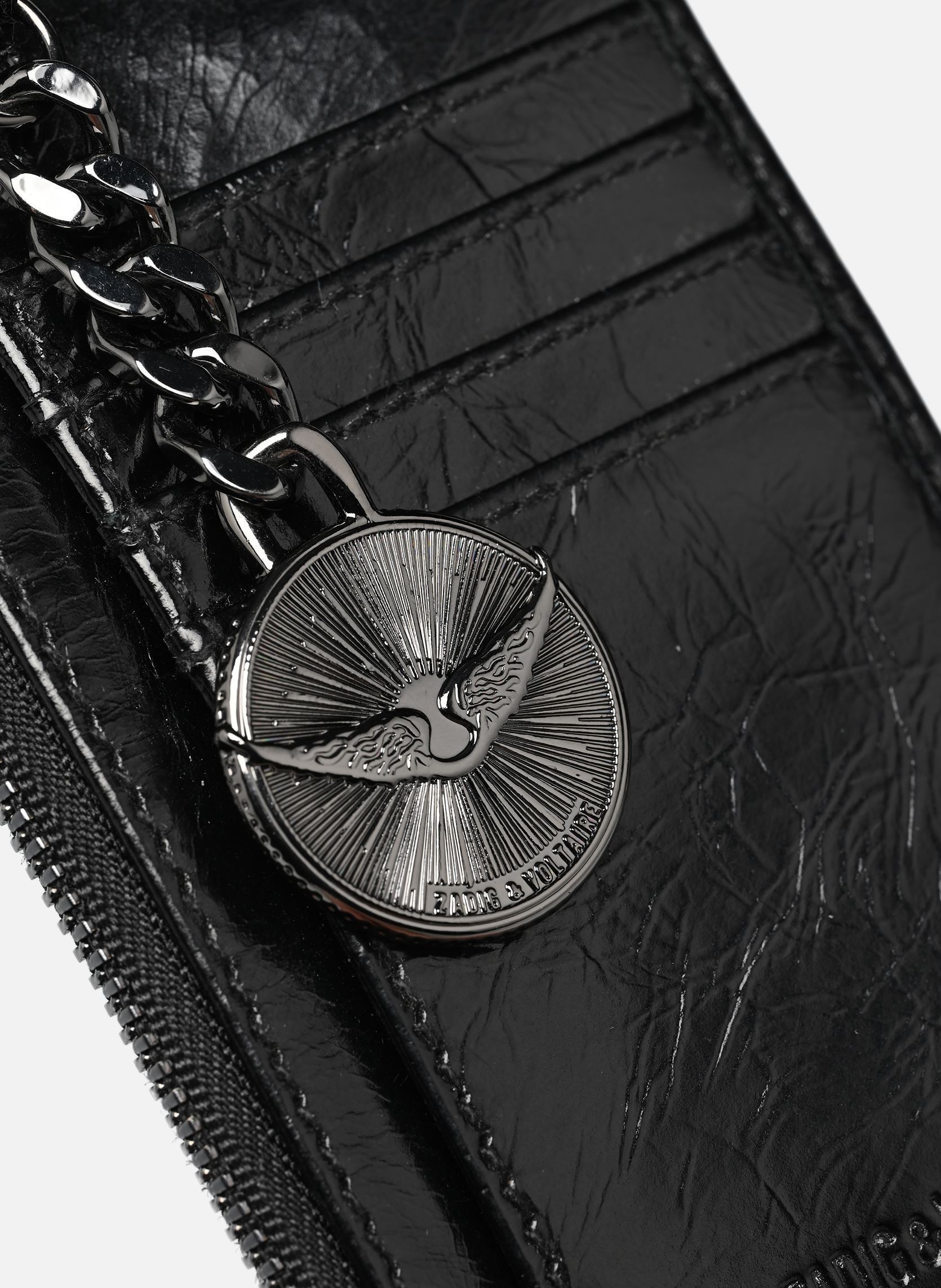 Kartenetui Sunny Card Vintage Patent damen schwarz Zadig & Voltaire Kartenetui Sunny Card Vintage Patent damen schwarz BLACK