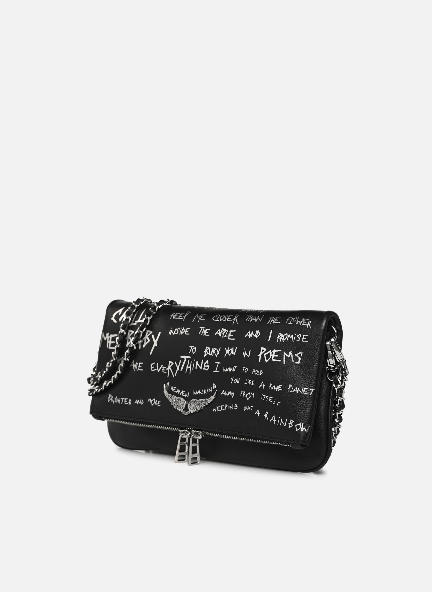 Umhängetaschen Rock Graffiti damen schwarz Zadig & Voltaire Umhängetaschen Rock Graffiti damen schwarz BLACK