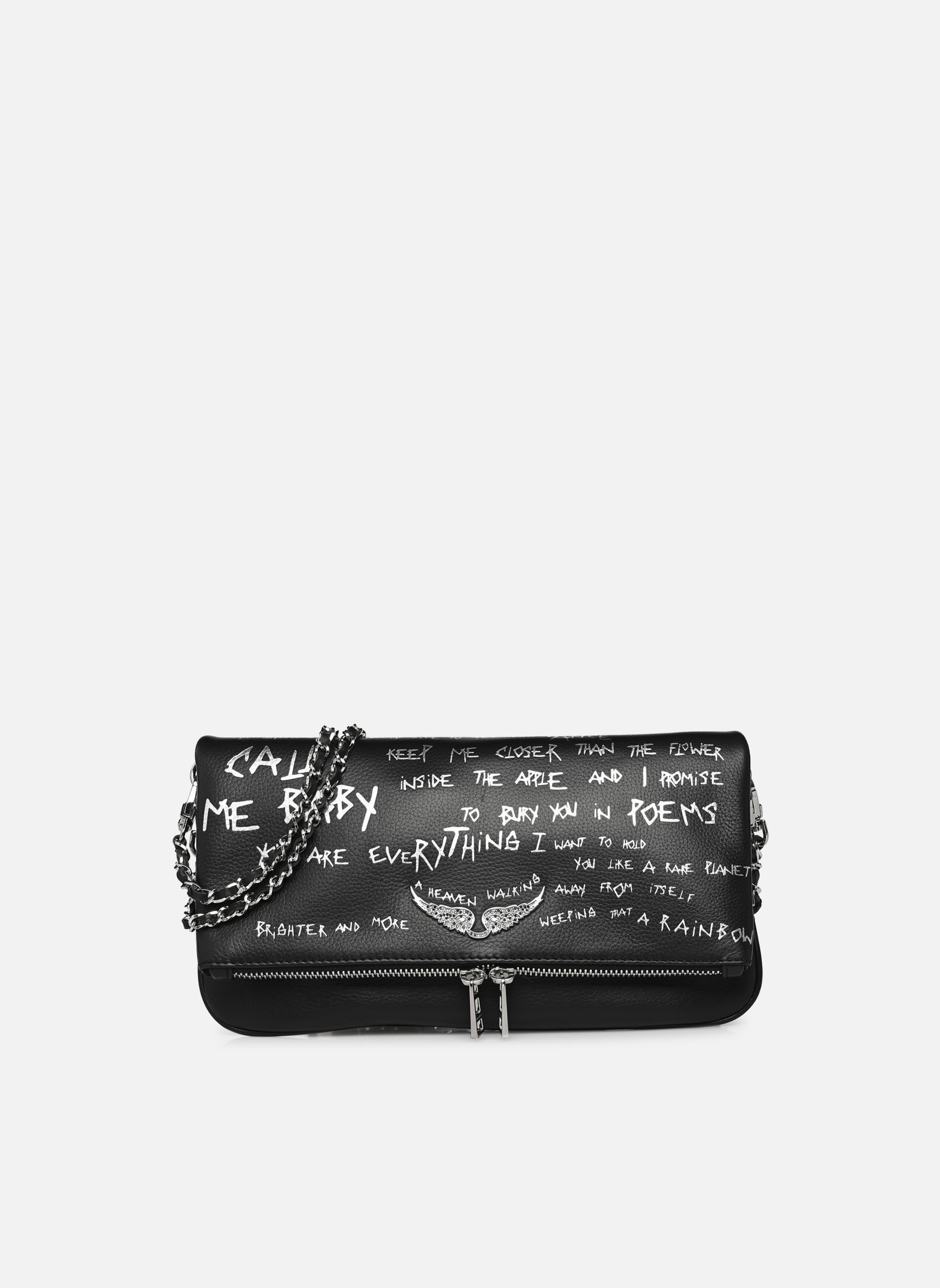 Umhängetaschen Rock Graffiti damen schwarz Zadig & Voltaire Umhängetaschen Rock Graffiti damen schwarz BLACK