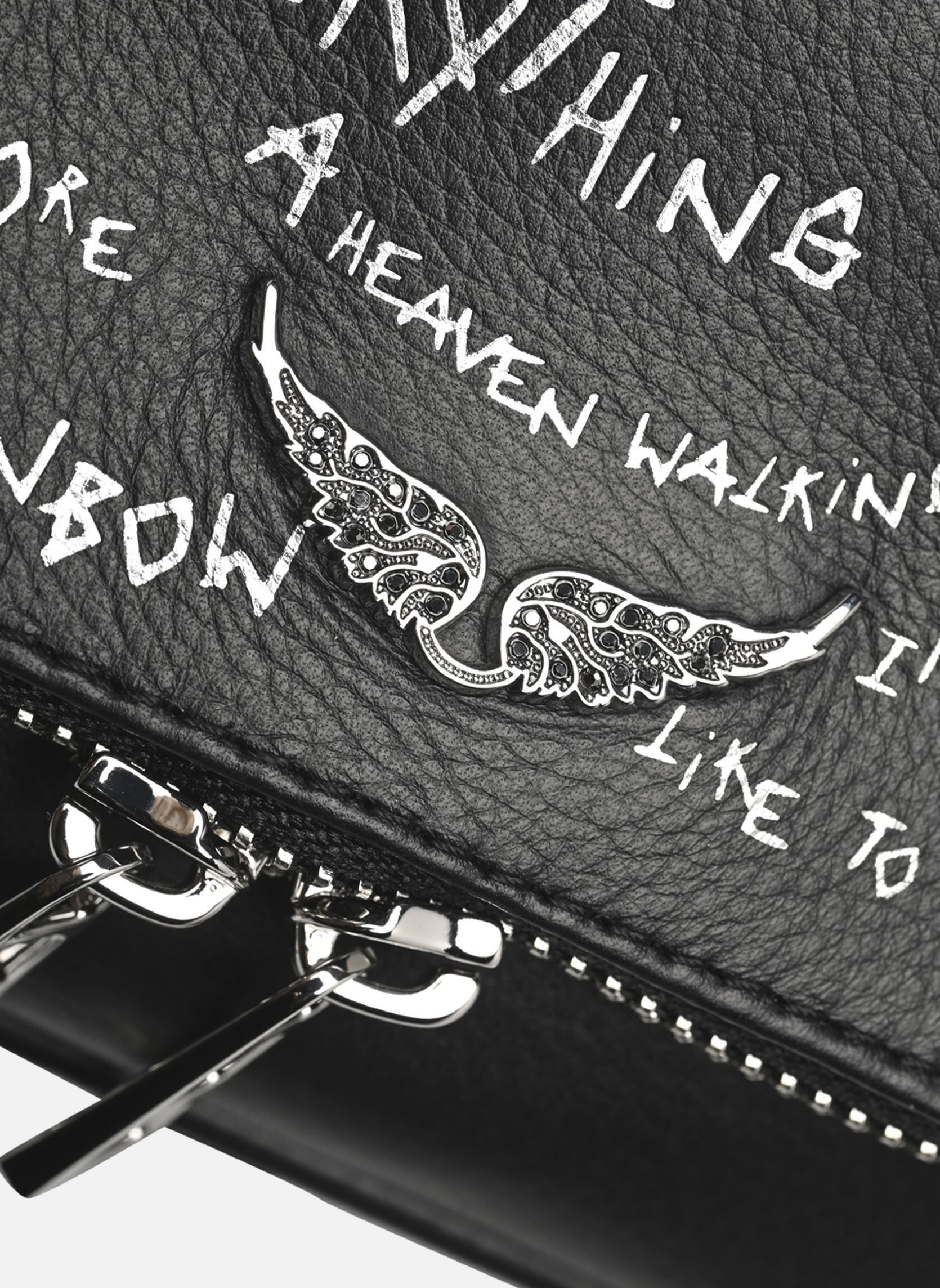 Sacs bandoulière Rock Nano Graffiti femme noir Zadig & Voltaire Sacs bandoulière Rock Nano Graffiti femme noir BLACK