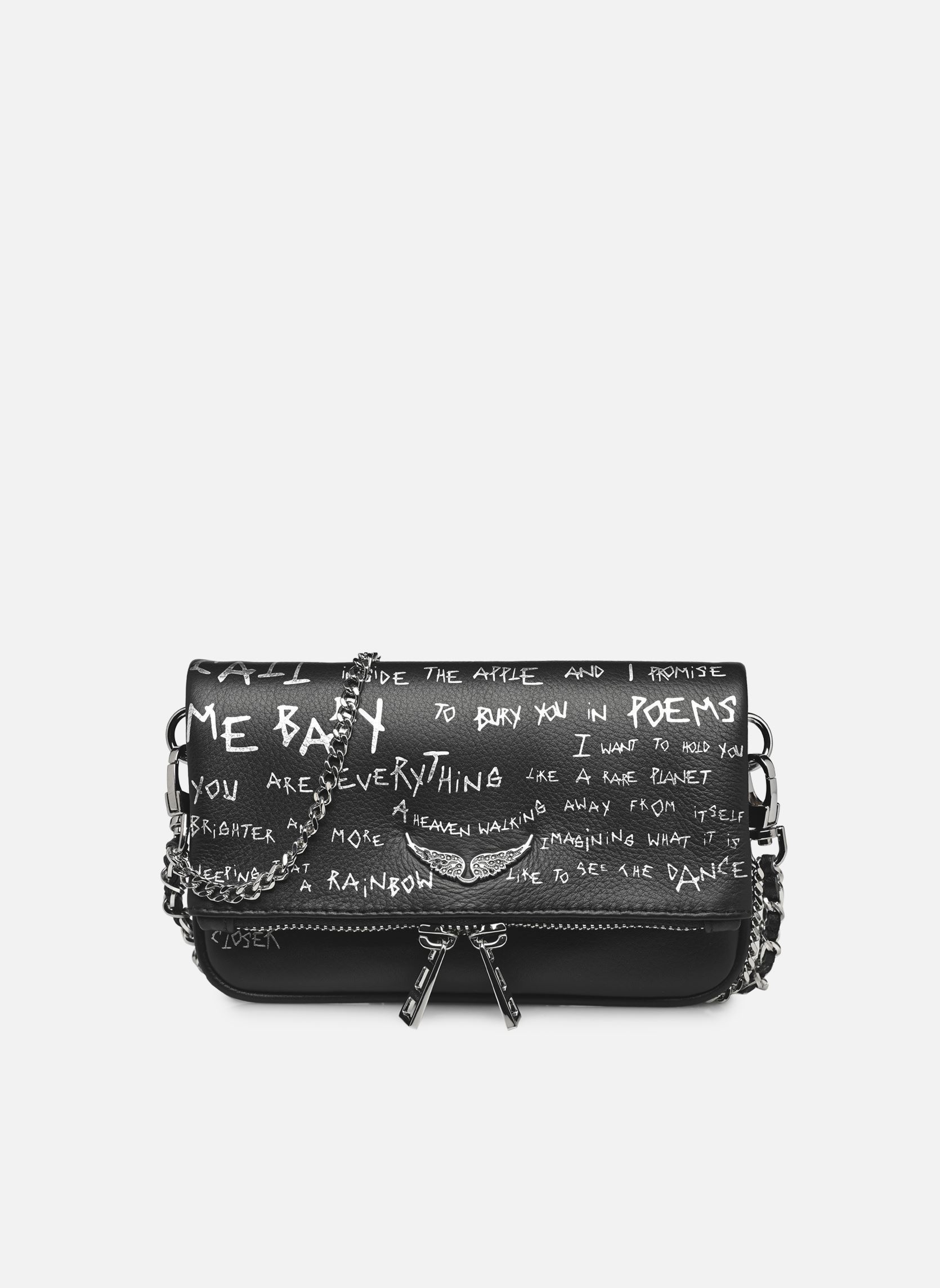 Sacs bandoulière Rock Nano Graffiti femme noir Zadig & Voltaire Sacs bandoulière Rock Nano Graffiti femme noir BLACK