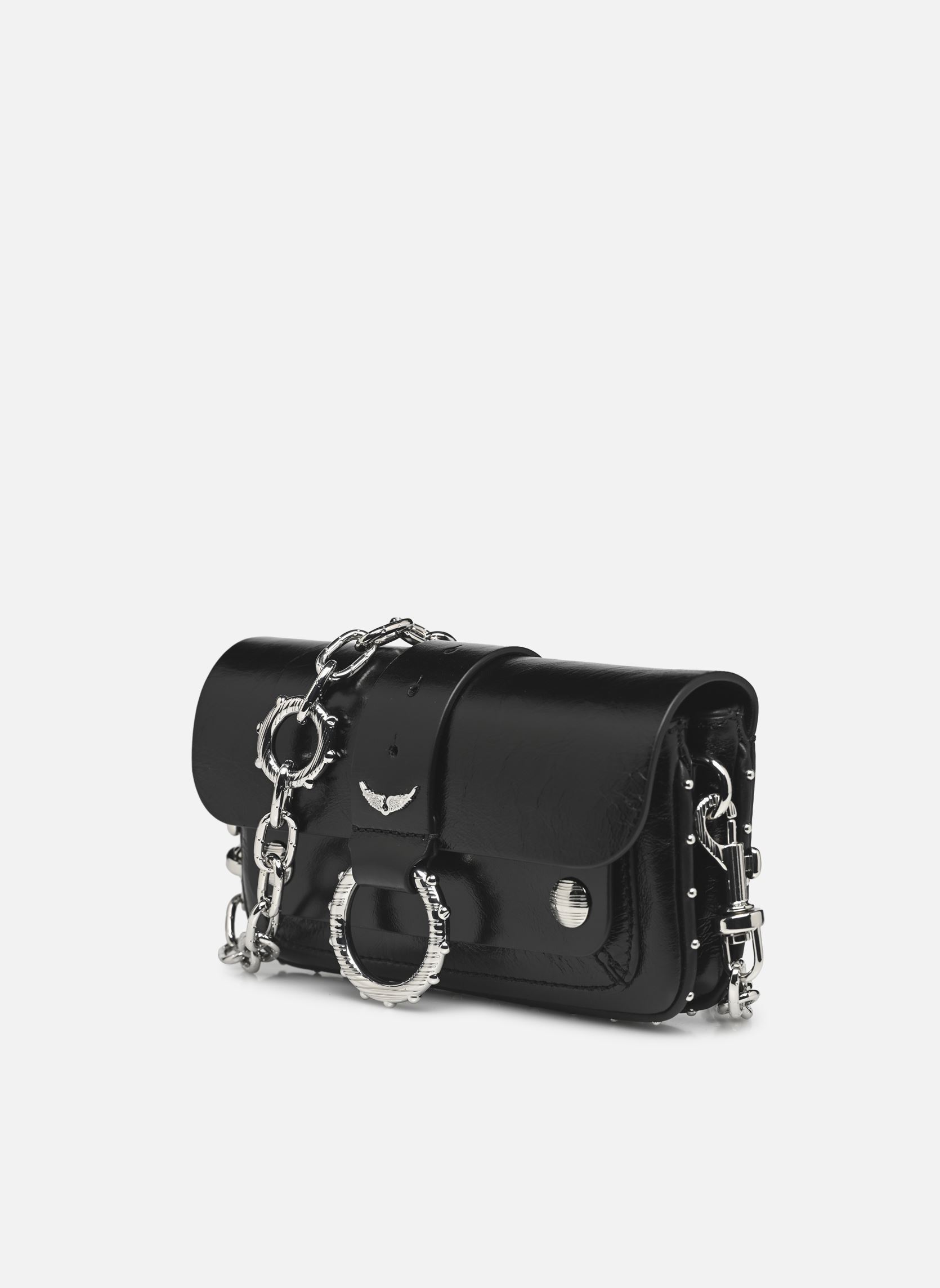 Bandolera Kate Wallet Vintage Patent mujer negro Zadig & Voltaire Bandolera Kate Wallet Vintage Patent mujer negro BLACK