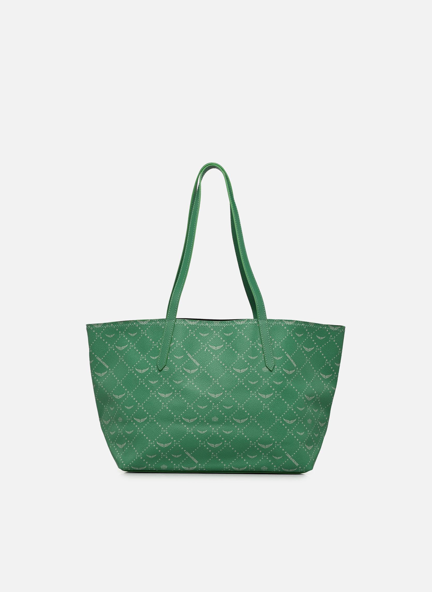 Cabas Z Shopper Monogram Tag femme vert Zadig & Voltaire Cabas Z Shopper Monogram Tag femme vert EPIC