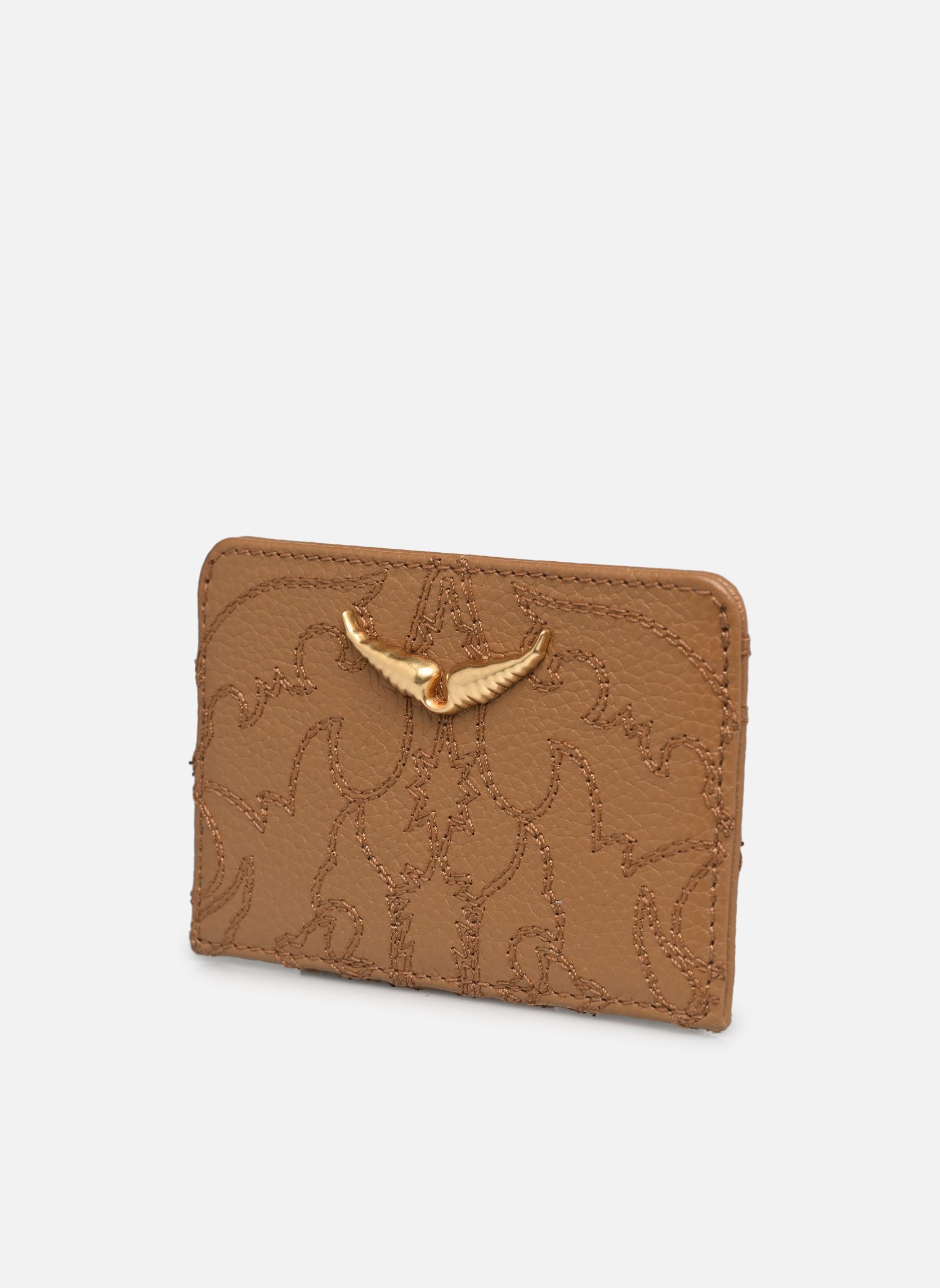 Porte-cartes Zv Pass Western Leather femme marron Zadig & Voltaire Porte-cartes Zv Pass Western Leather femme marron COGNAC