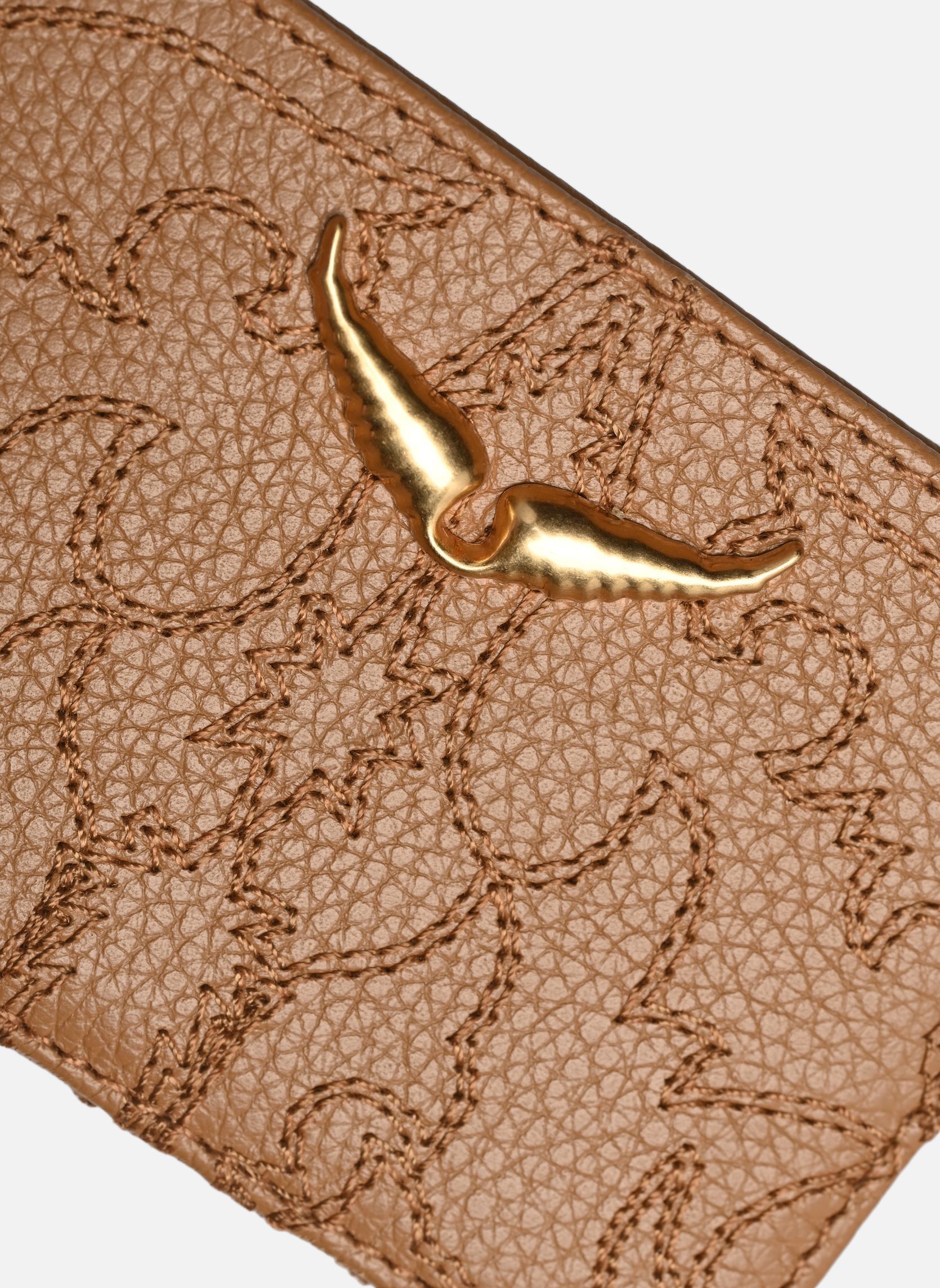 Porte-cartes Zv Pass Western Leather femme marron Zadig & Voltaire Porte-cartes Zv Pass Western Leather femme marron COGNAC