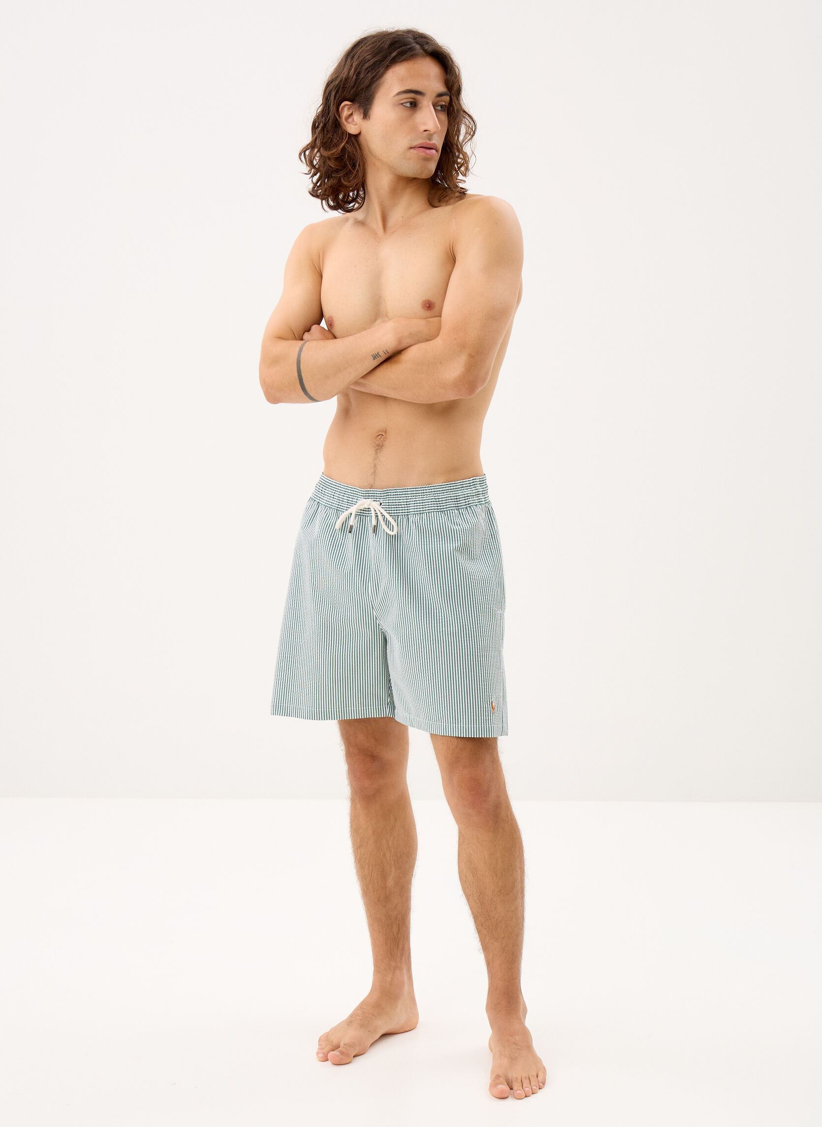 Shorts Traveler-Mid-Trunk 710957784 heren groen Polo Ralph Lauren Shorts Traveler-Mid-Trunk 710957784 heren groen NEW FOREST SEERSUCKER