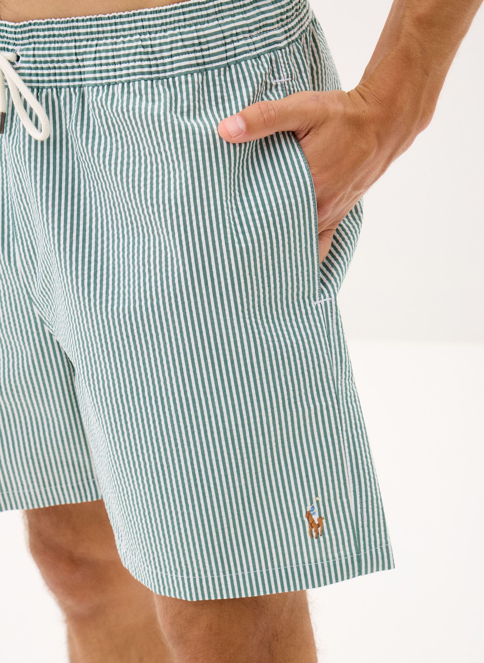 Shorts Traveler-Mid-Trunk 710957784 heren groen Polo Ralph Lauren Shorts Traveler-Mid-Trunk 710957784 heren groen NEW FOREST SEERSUCKER
