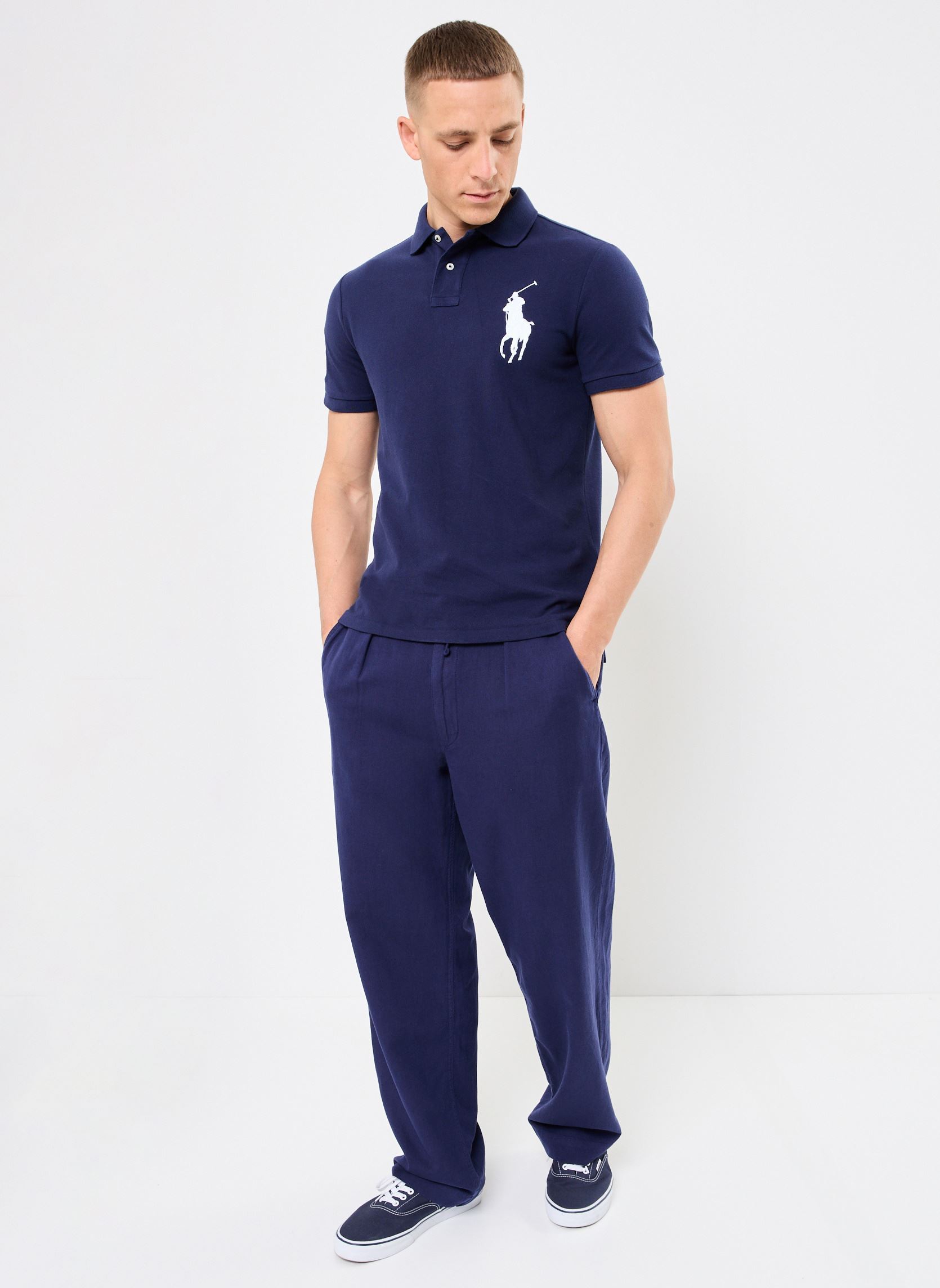 Polos manches courtes Sskcbppcmsl-Short Sleeve-Knit homme bleu Polo Ralph Lauren Polos manches courtes Sskcbppcmsl-Short Sleeve-Knit homme bleu NEWPORT NAVY