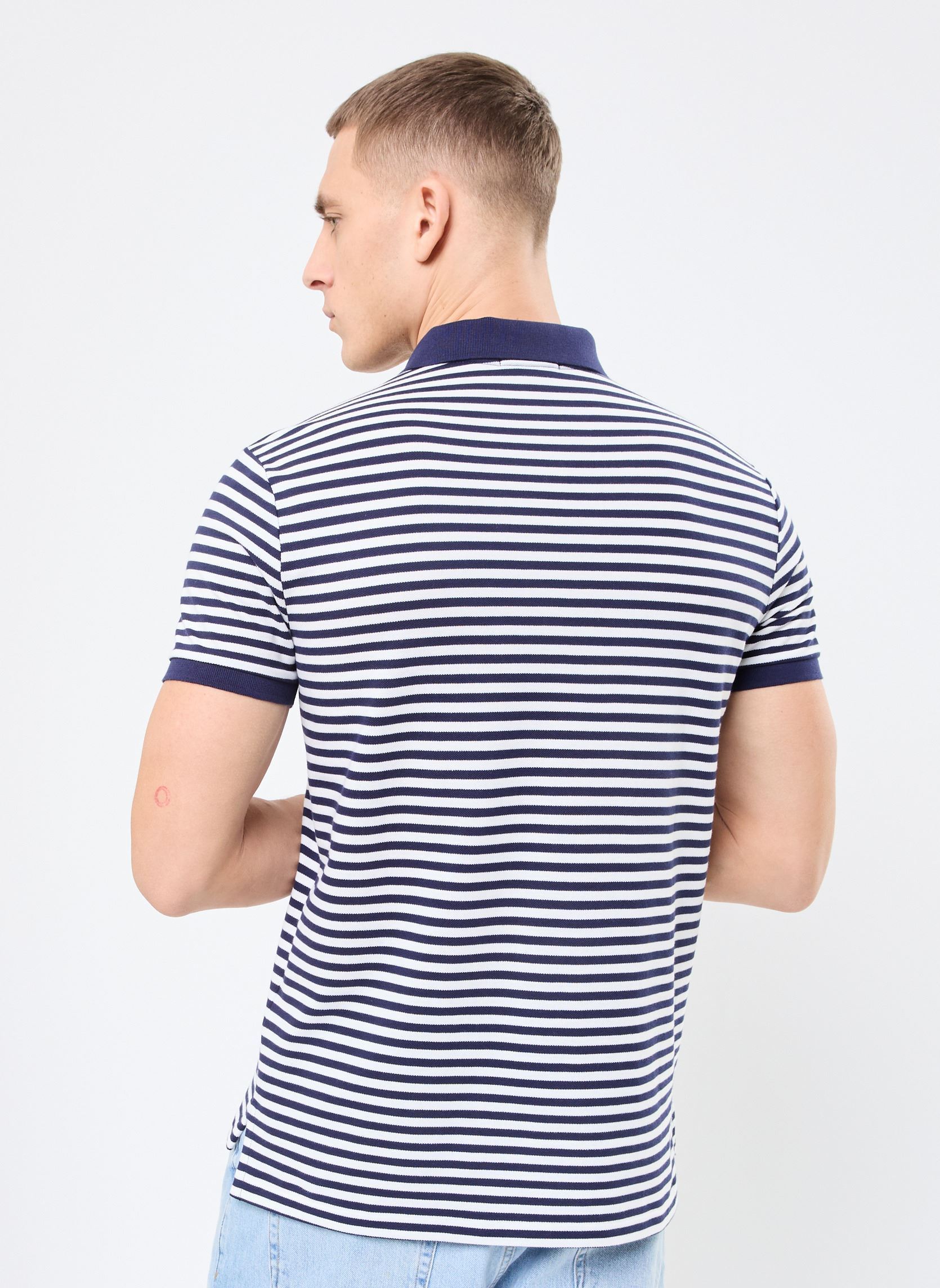 Polo's Sskccmslm10-Short Sleeve-Polo Shirt heren wit Polo Ralph Lauren Polo's Sskccmslm10-Short Sleeve-Polo Shirt heren wit DECKWASH WHITE/NEWPORT NAVY