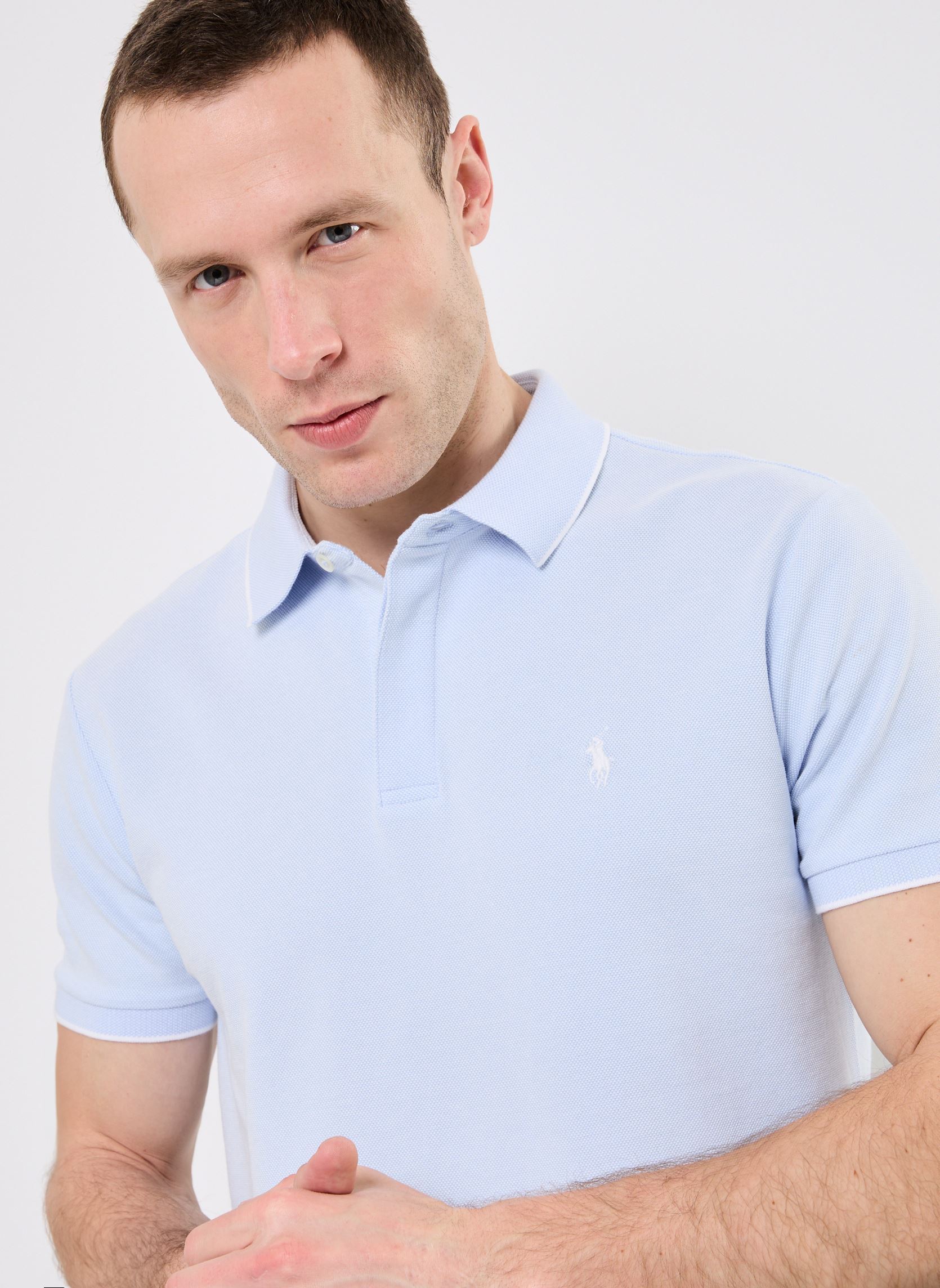 Kurzarm-Poloshirts Sskccmslm4-Short Sleeve-Polo Shirt herren blau Polo Ralph Lauren Kurzarm-Poloshirts Sskccmslm4-Short Sleeve-Polo Shirt herren blau Office Blue/White